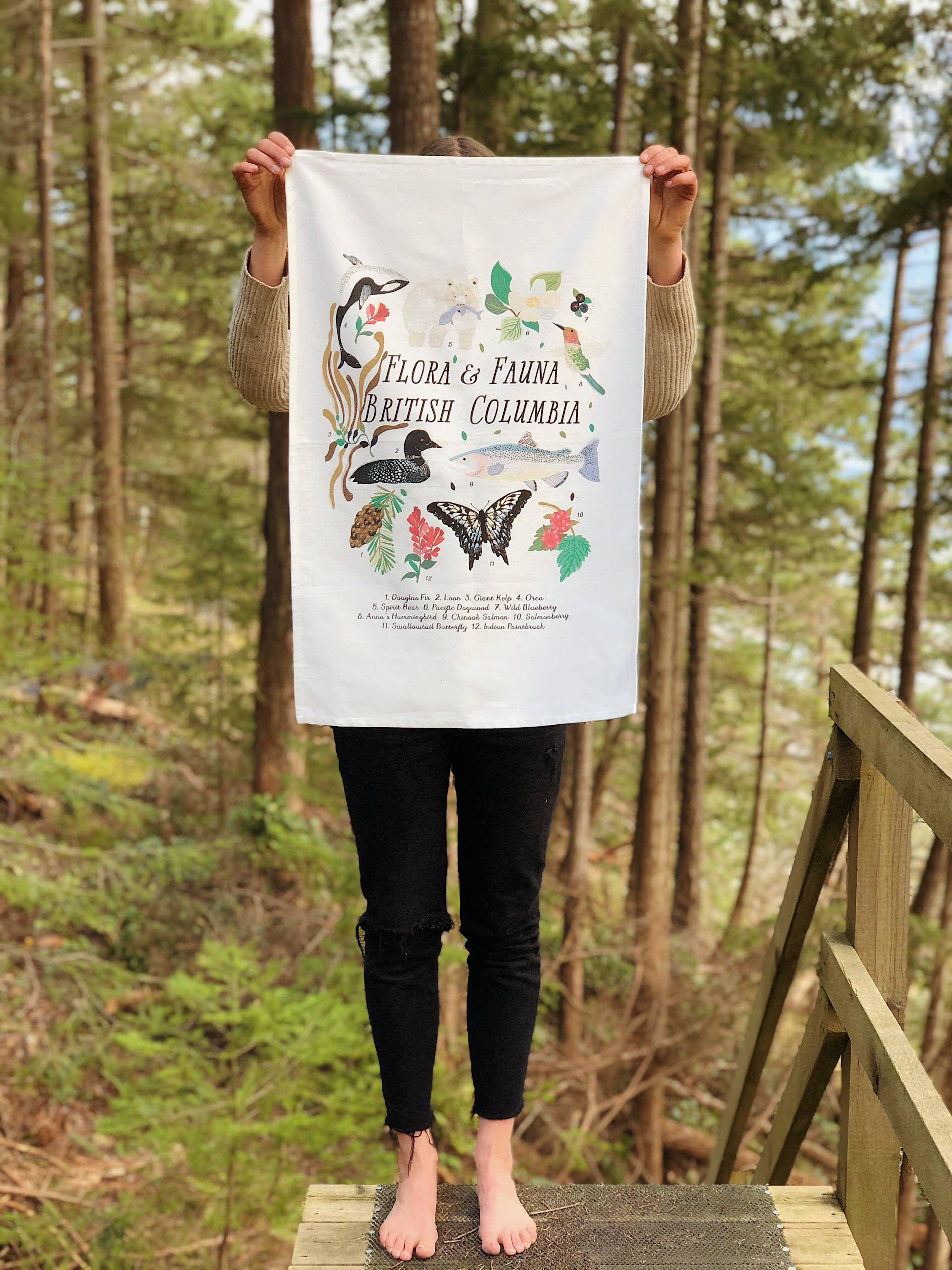 Tea Towel - BC Flora and Fauna