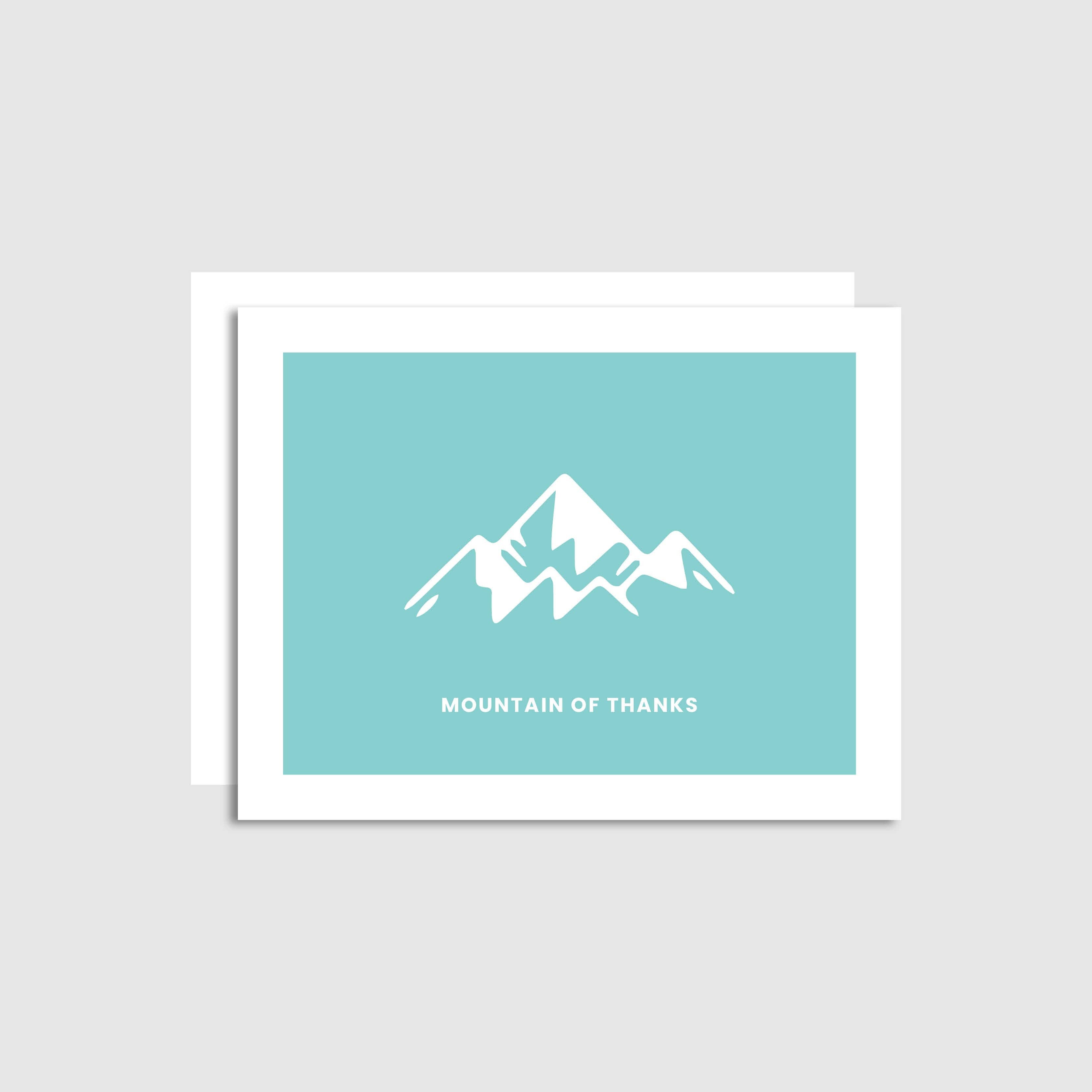 Greeting Card - Mountain of Thanks - Teal