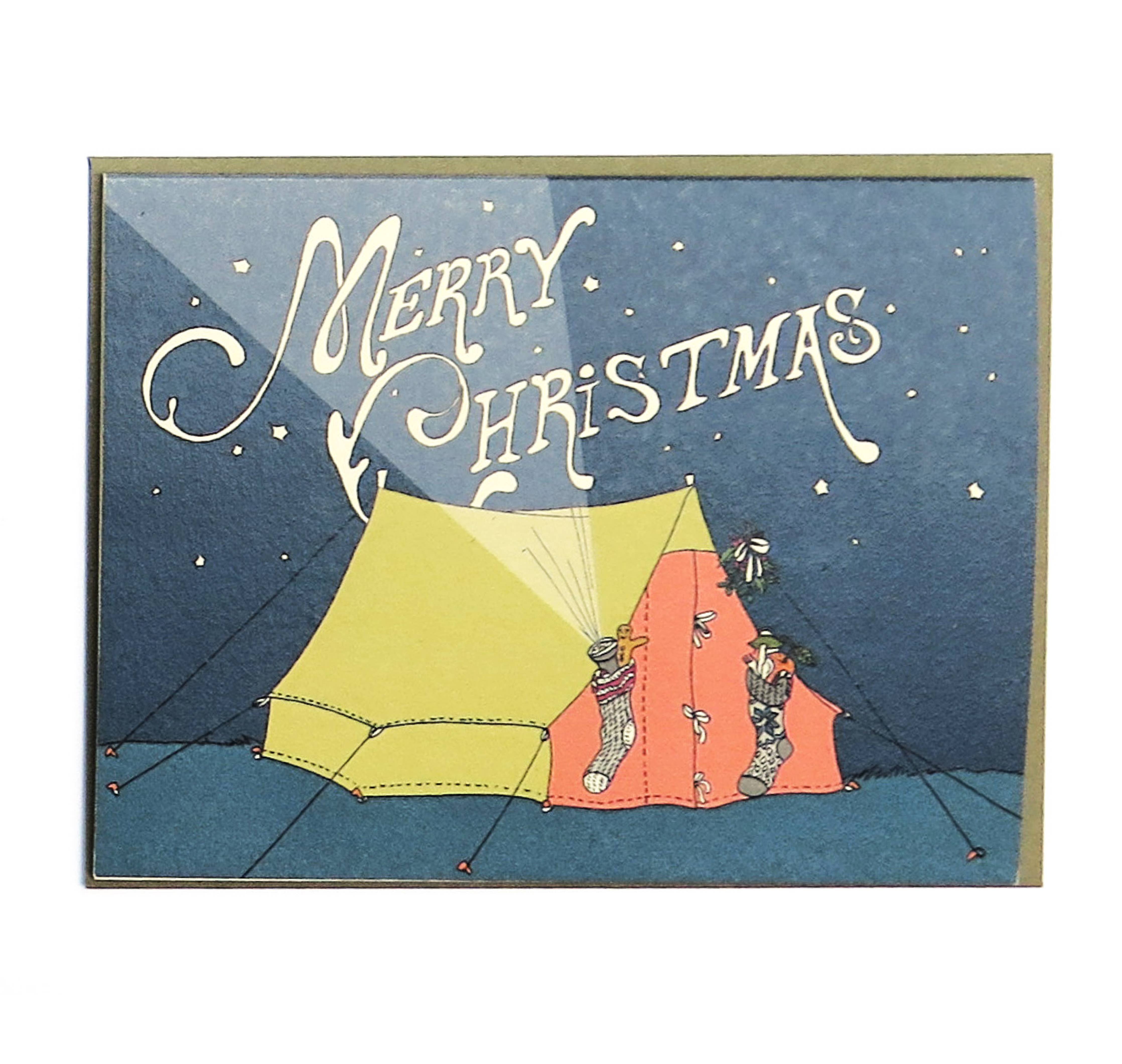 Greeting Card - Merry Christmas Camping