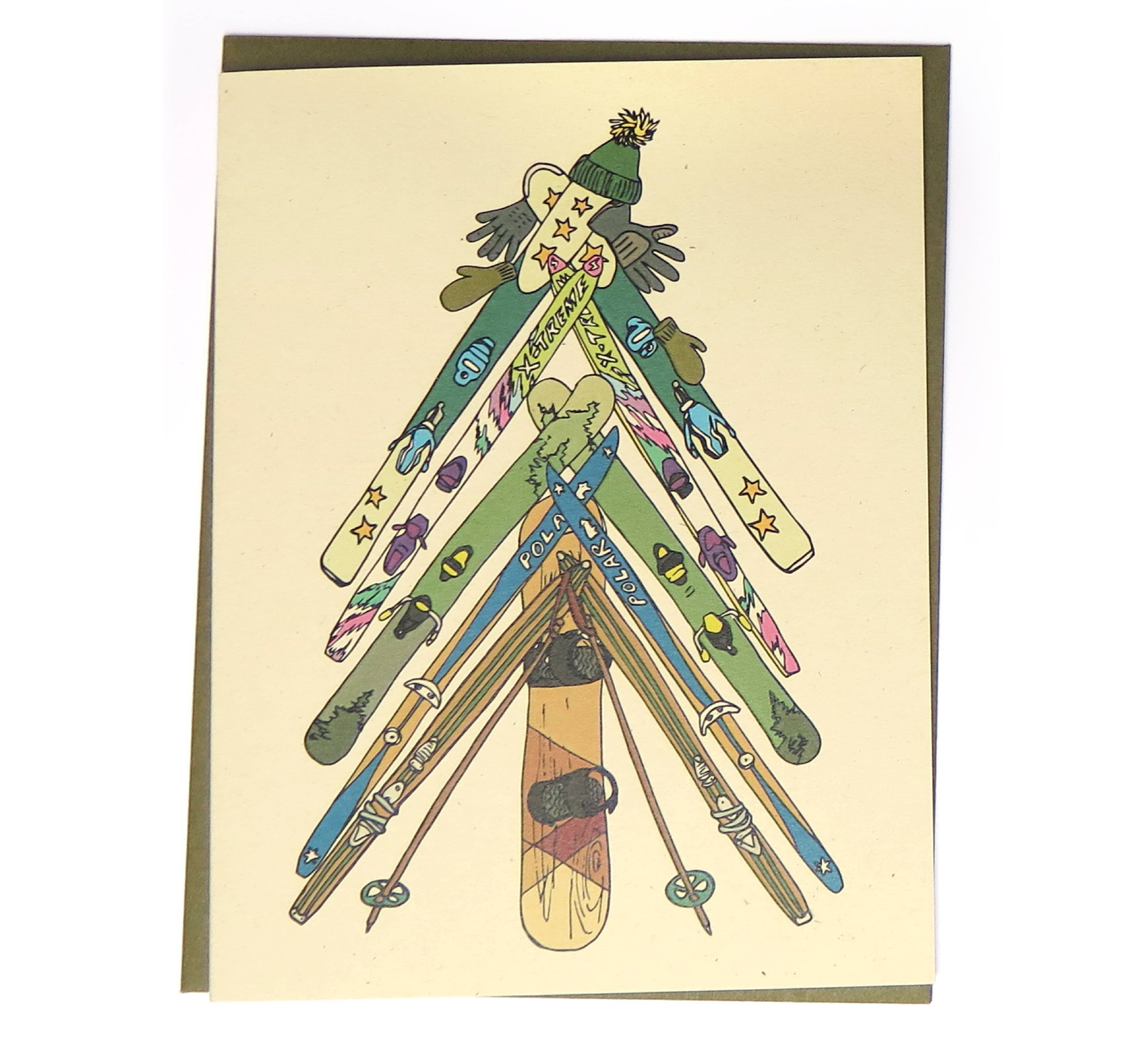 Greeting Card - Ski Tree