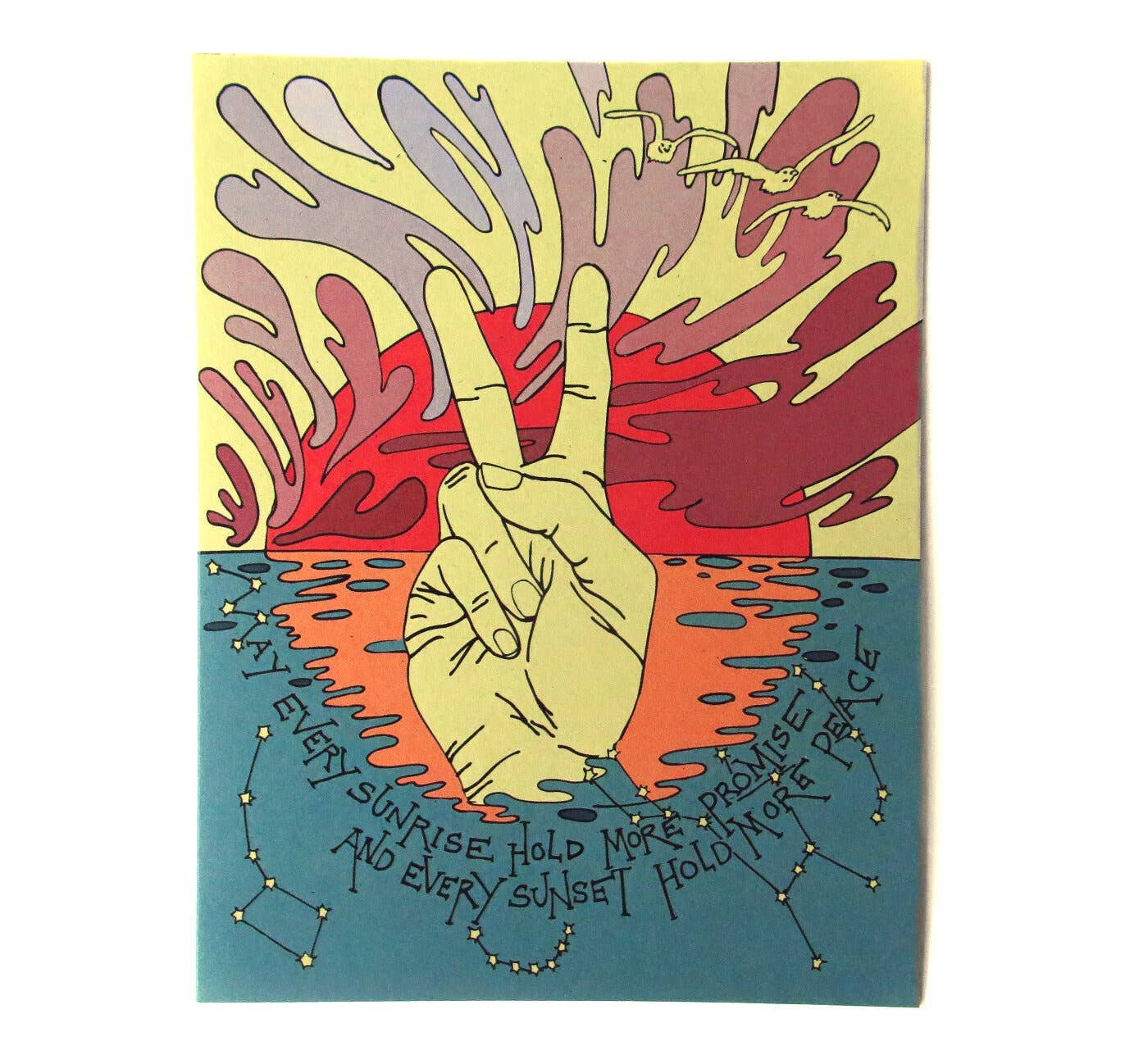 Greeting Card - Peace Sunset Card