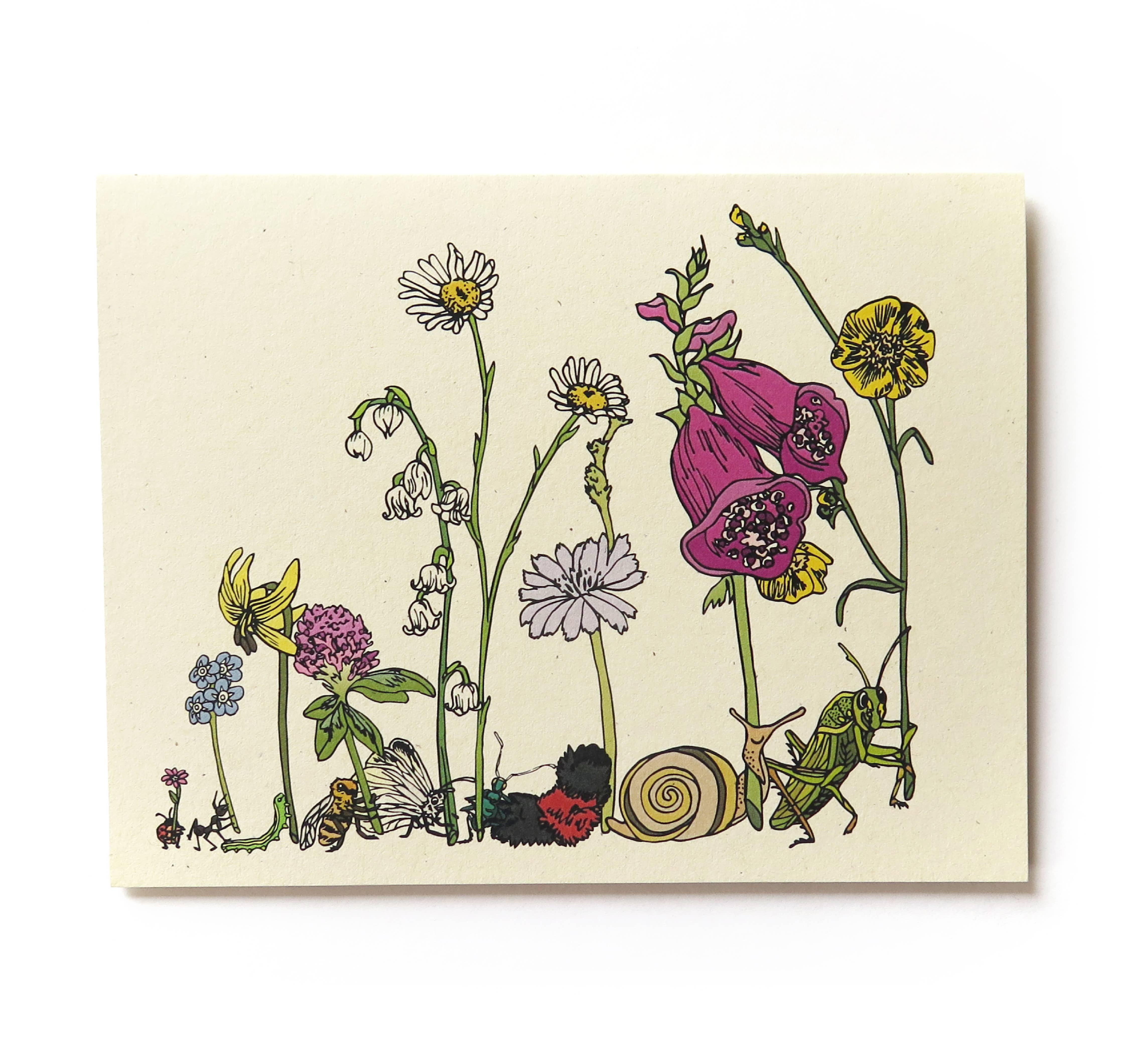 Greeting Card - Bug Parade