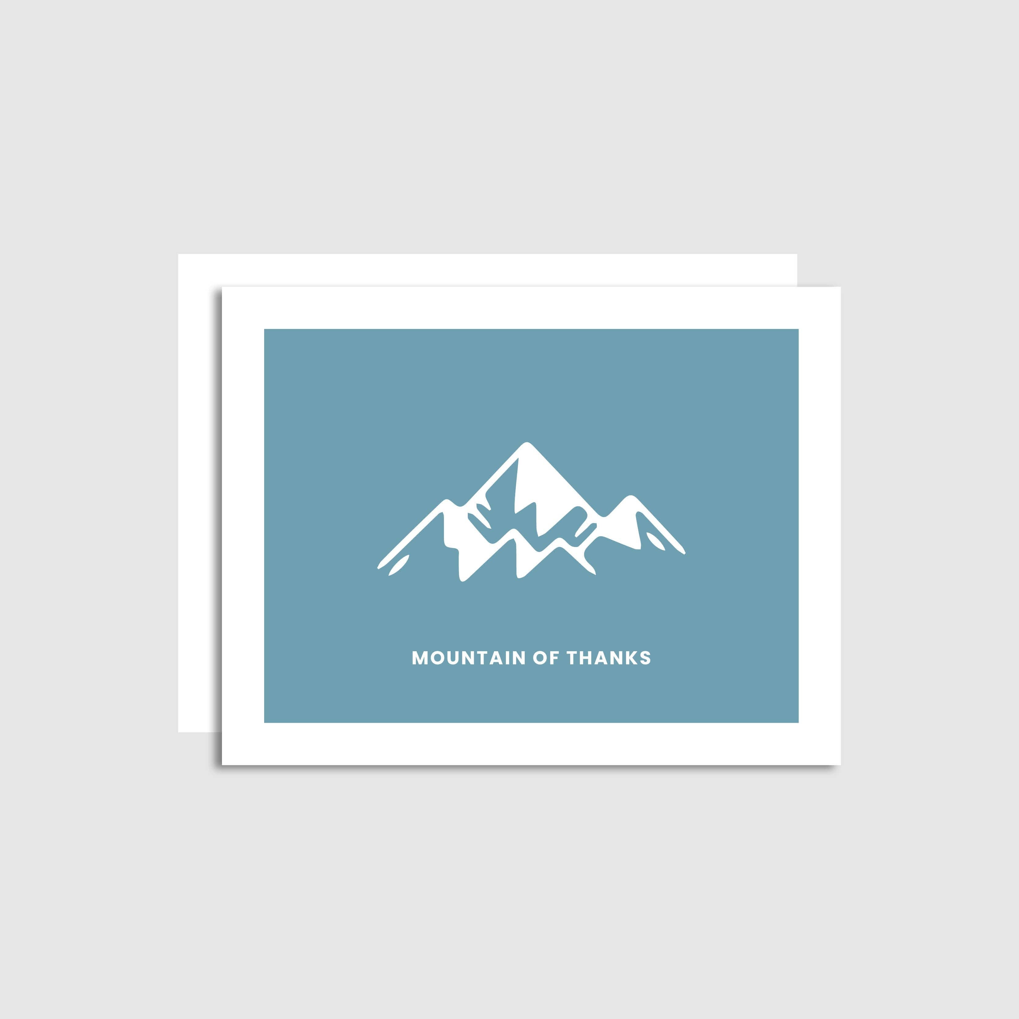 Greeting Card - Mountain of Thanks - Blue
