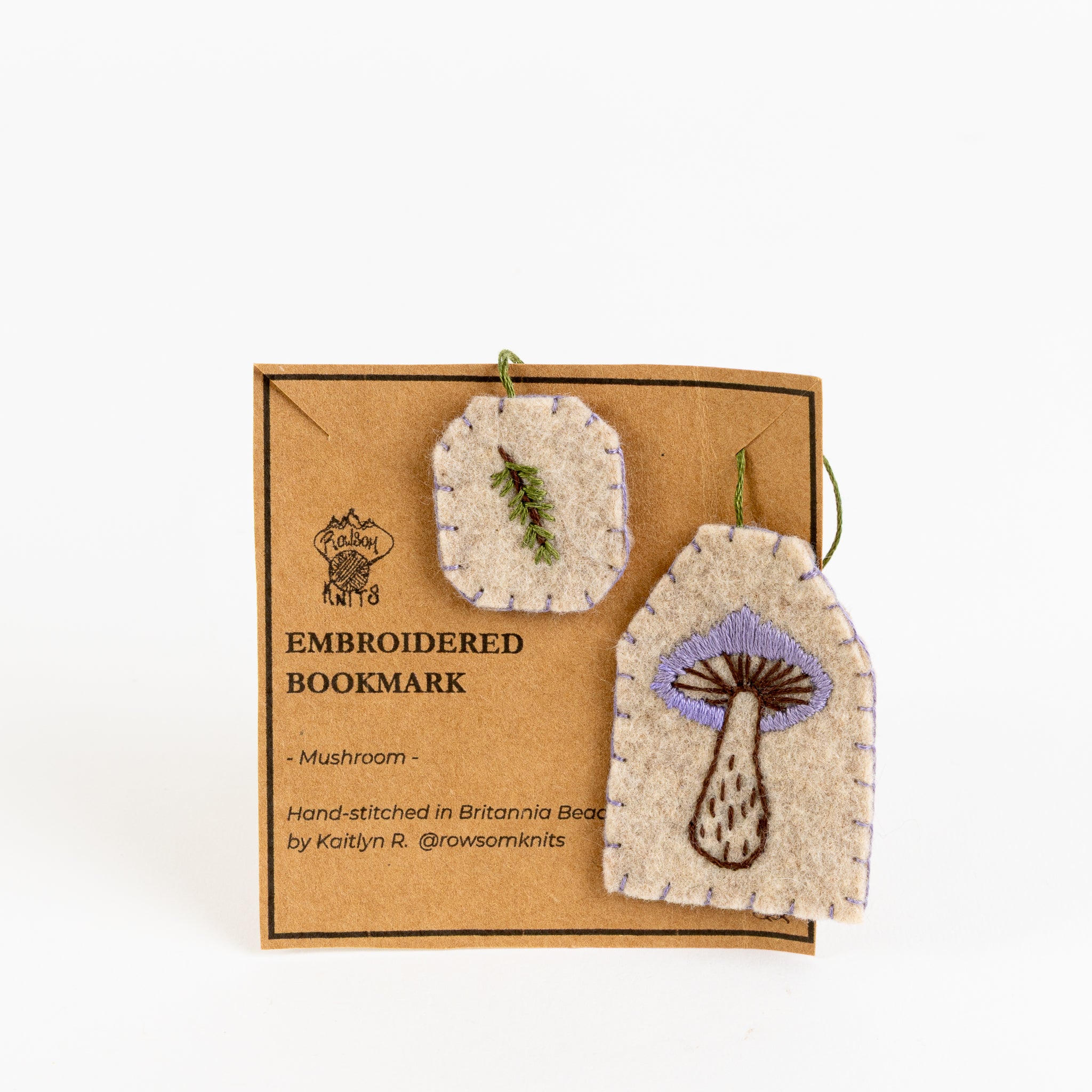 Tea Bag Embroidered Bookmark