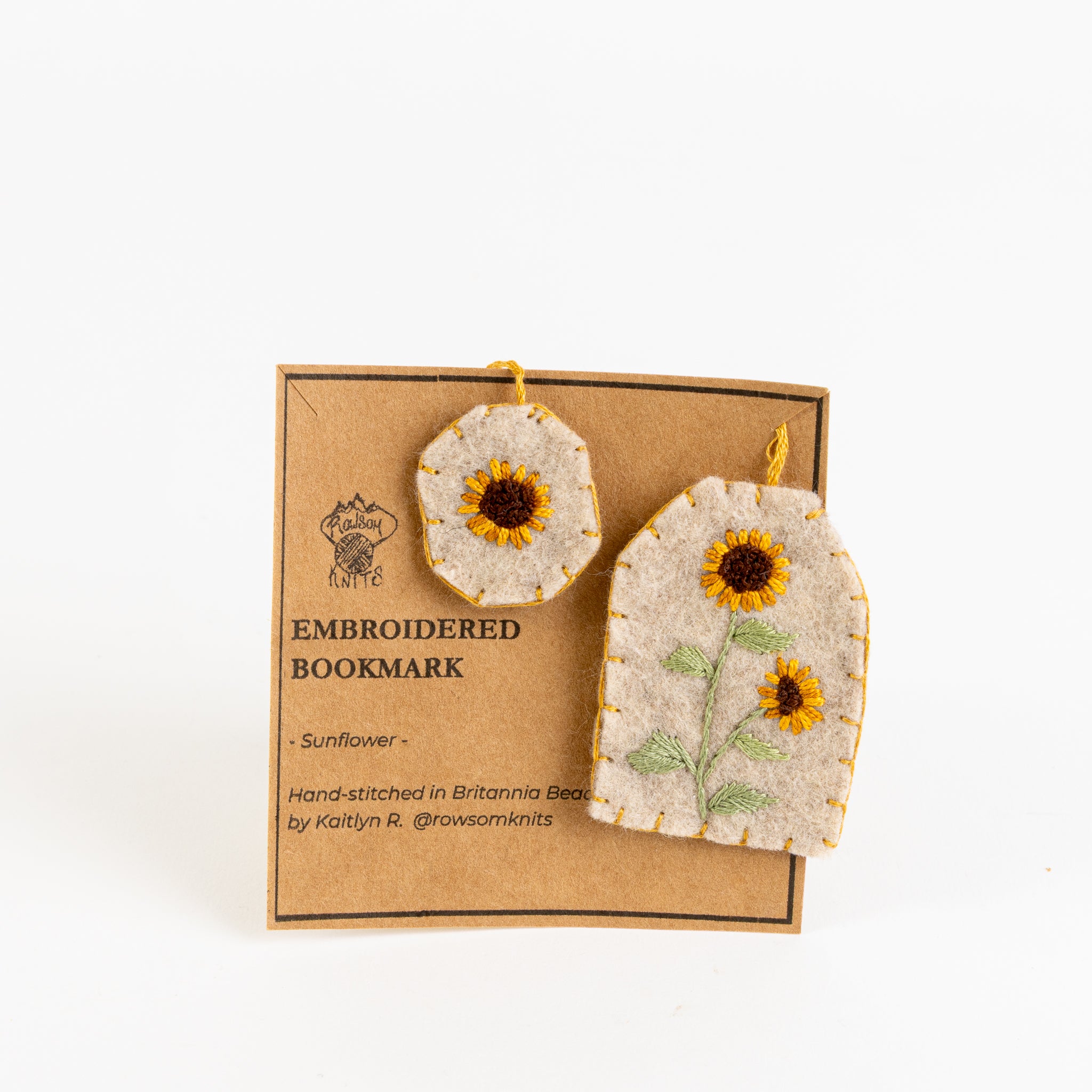 Tea Bag Embroidered Bookmark