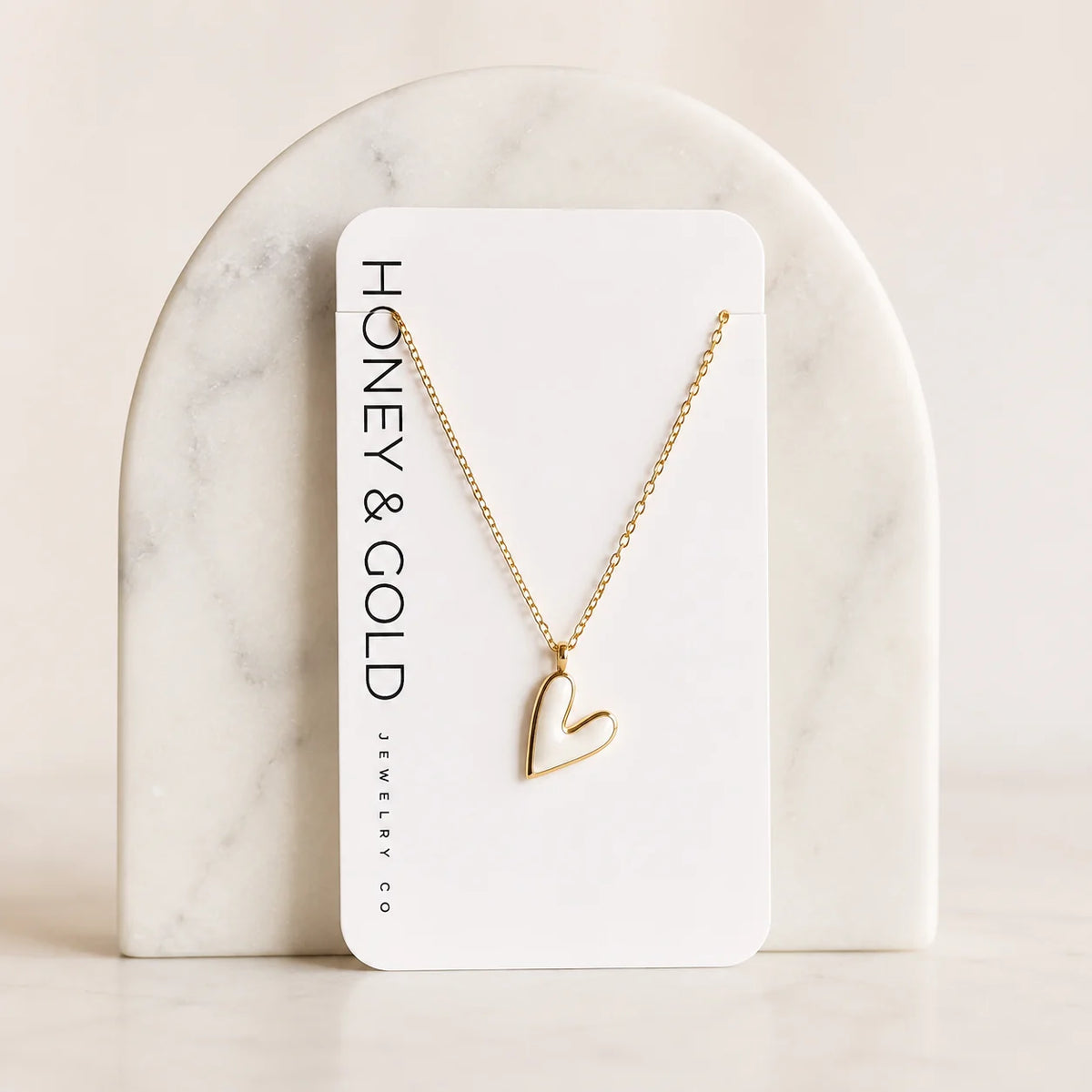 SOPHIA - Reversible Heart Charm Necklace