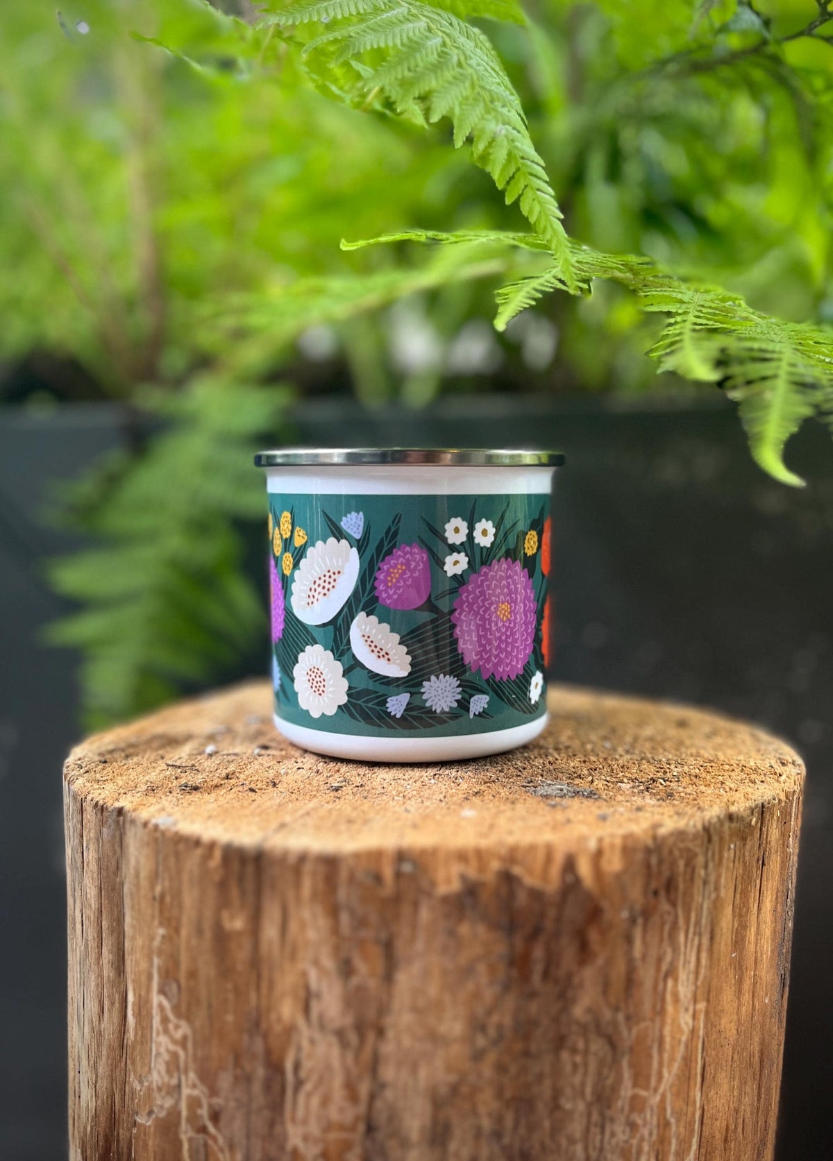 Camp Mug - Green Floral