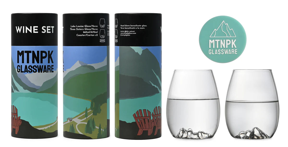 Wine set - Lake Louise & Three Sisters