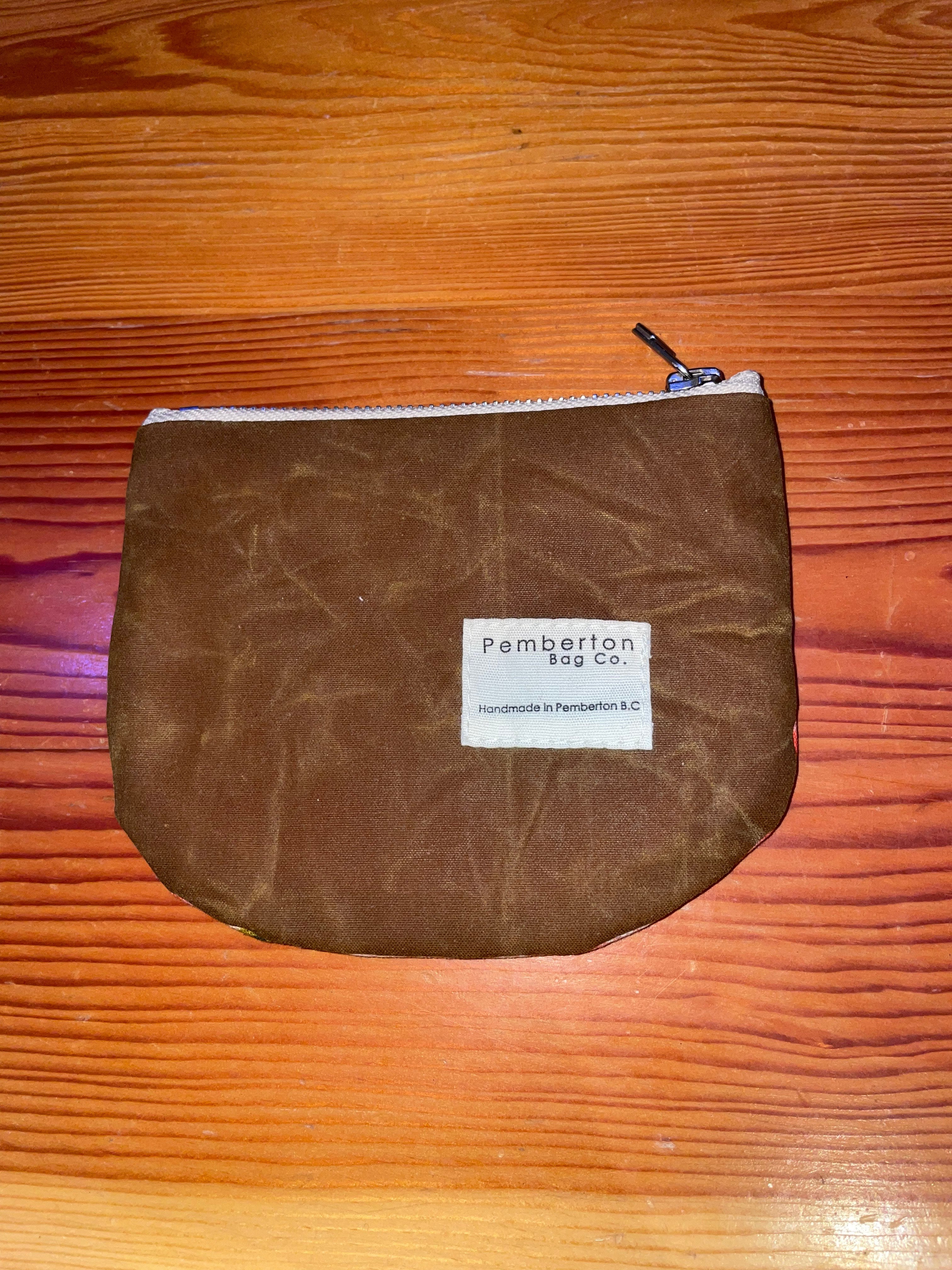 Small Zip Oilskin Purse