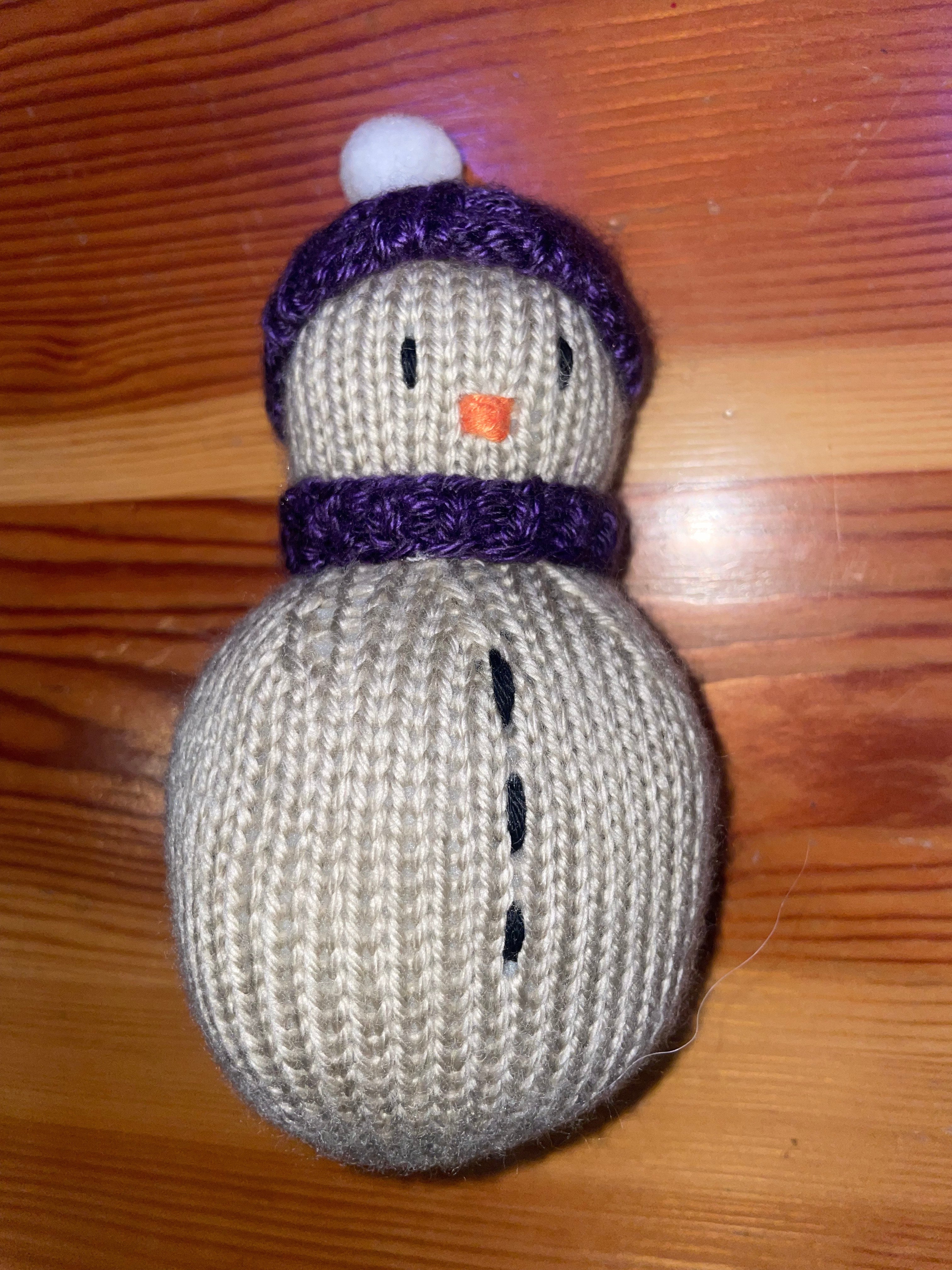 Hand Knitted Snowman