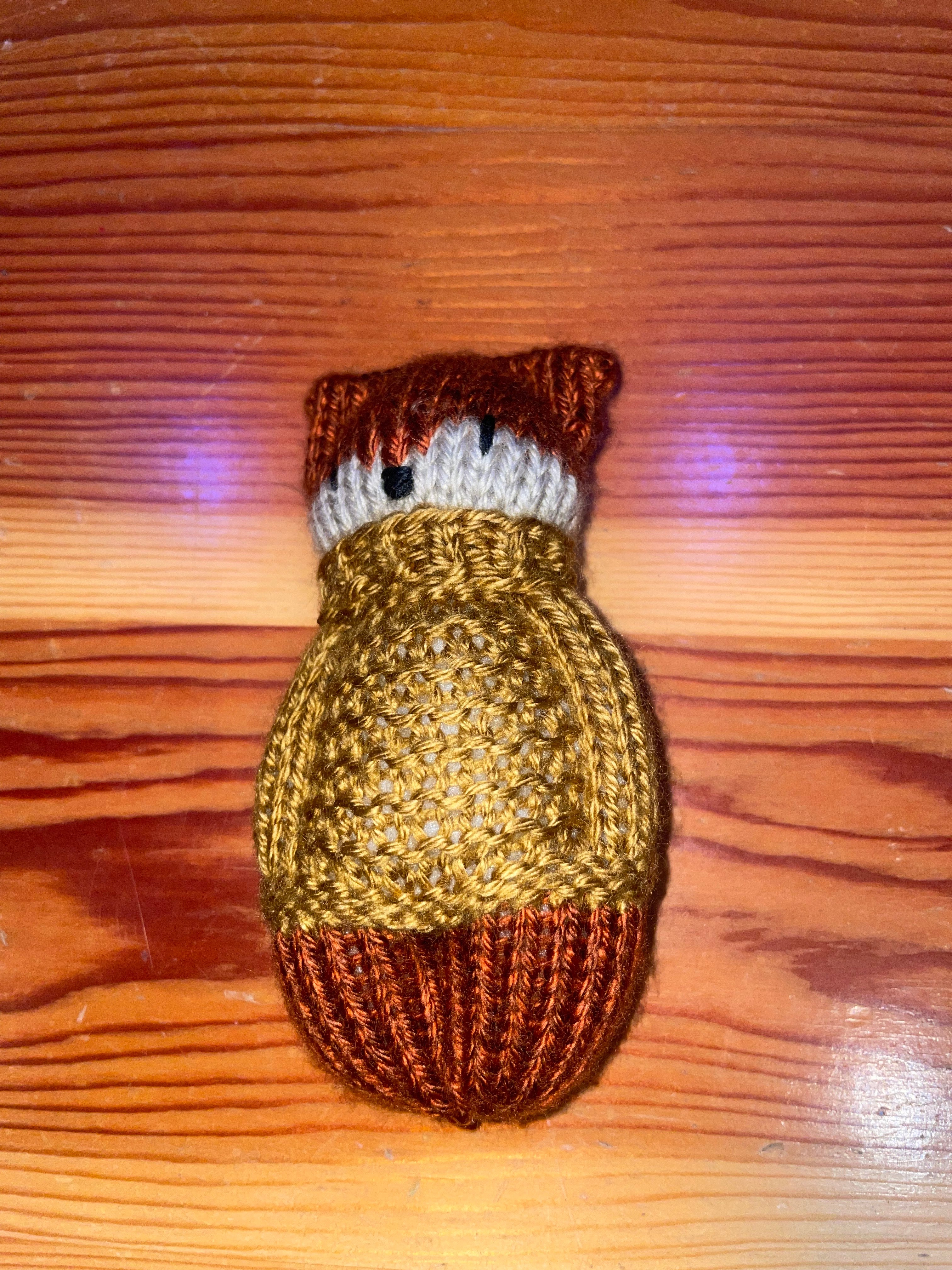 Hand Knitted Fox