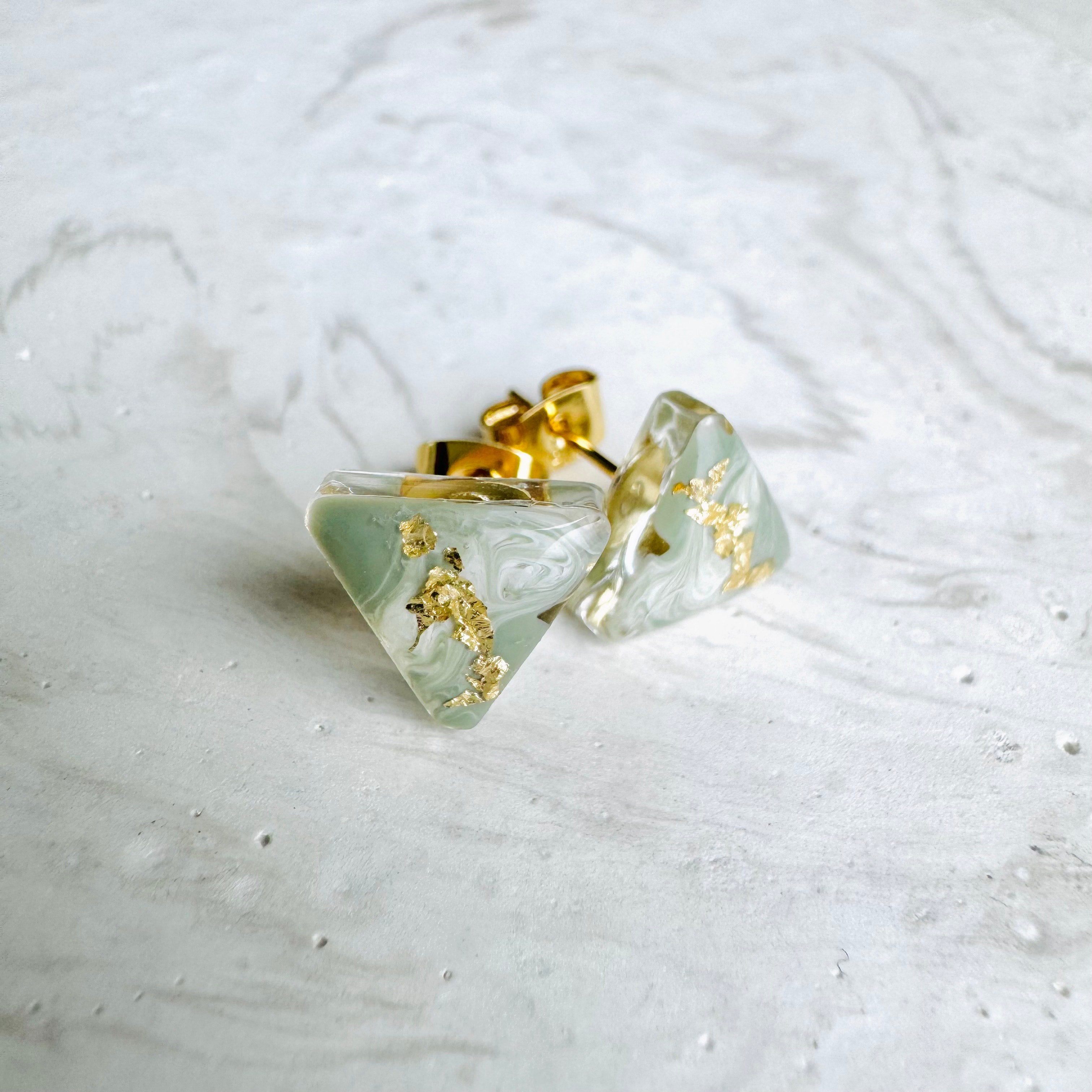 Earrings - Marble Studs