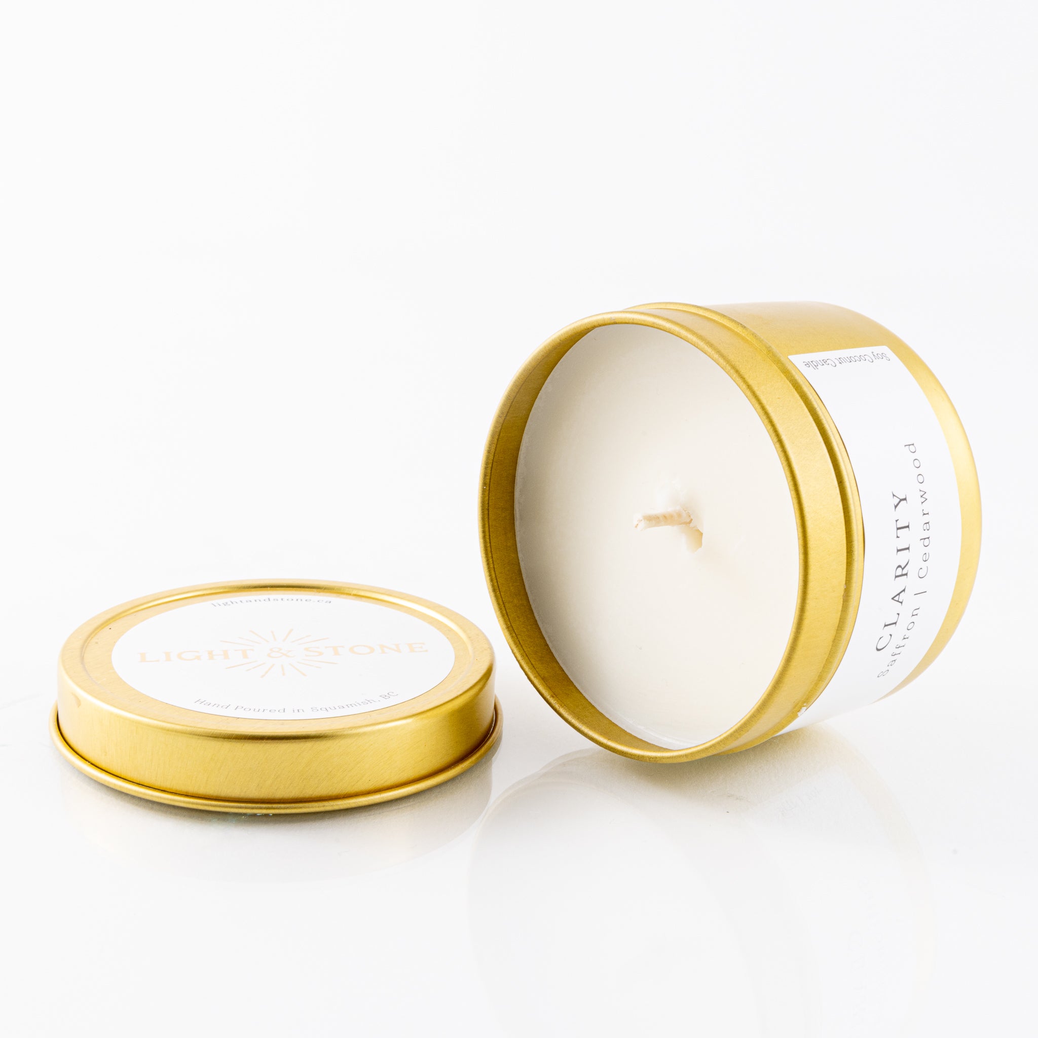 Candle: CLARITY - Saffron | Cedarwood with Smokey Quartz