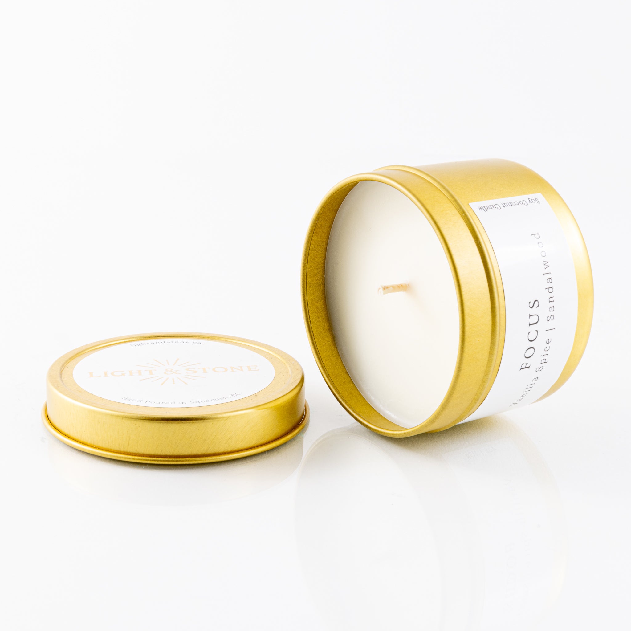 Candle: FOCUS - Vanilla Spice | Sandalwood with Tigers Eye