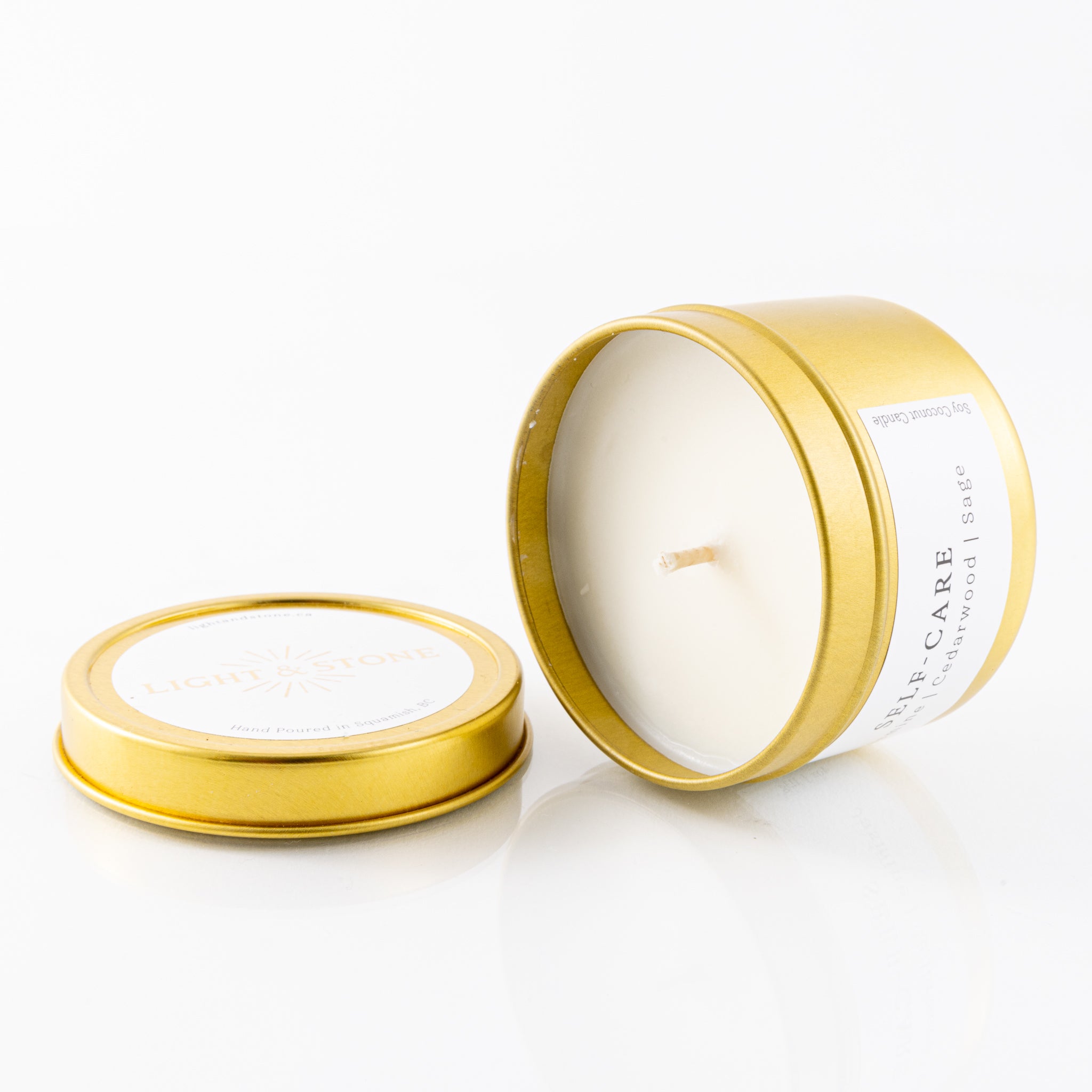 Candle: SELF-CARE - Jasmine | Cedarwood | Sage with Rose Quartz