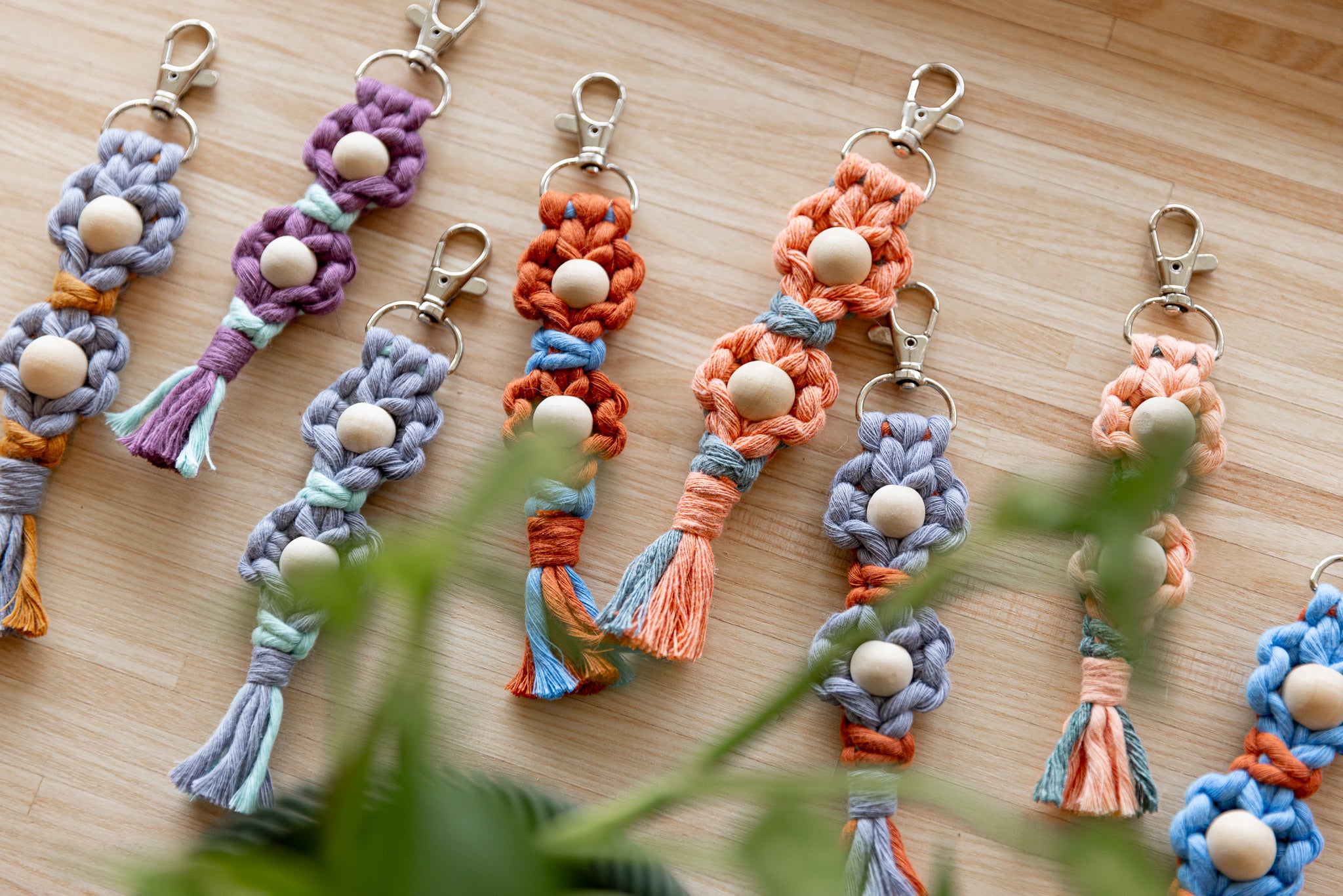 Keychain Flower Macrame - Double