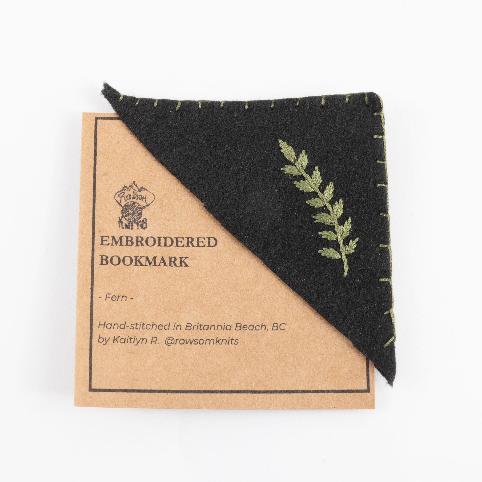 Corner Embroidered Bookmark