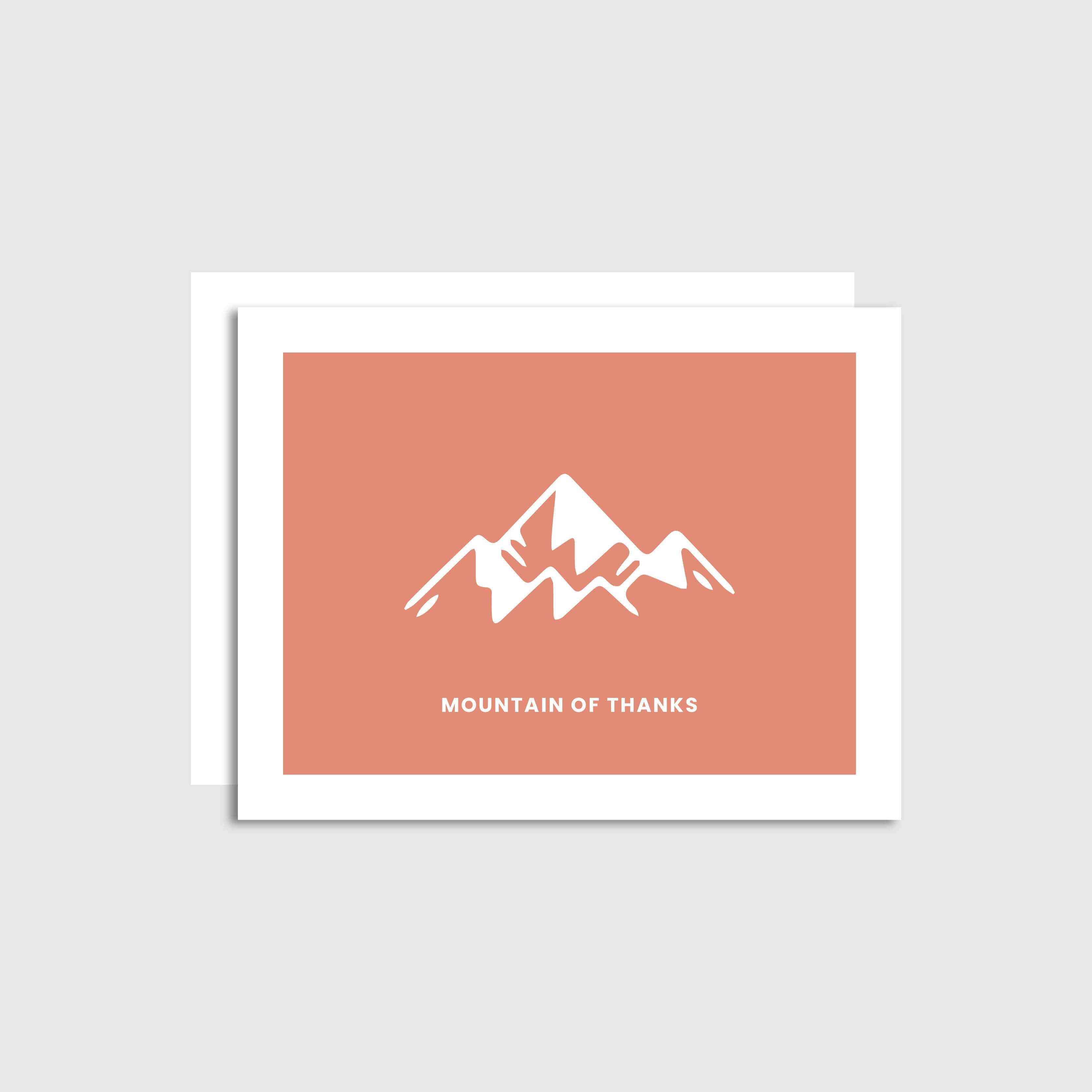 Greeting Card - Mountain of Thanks - Orange