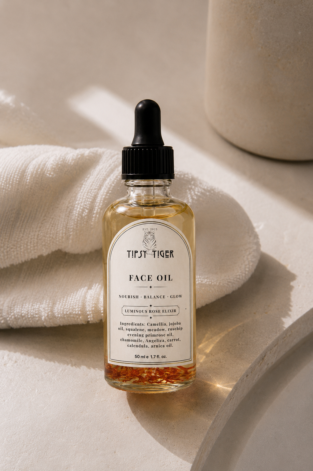 Luminous Rose Elixir Facial Oil - Anti Oxidant Barrier Protection