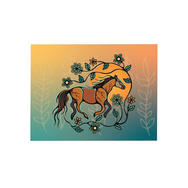 Greeting card - Horse (Bebezhigooganzhii)