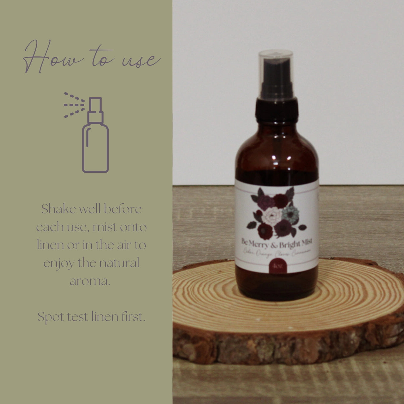 Be Merry Simmer Mist | Natural Holiday Spice Room + Linen Spray