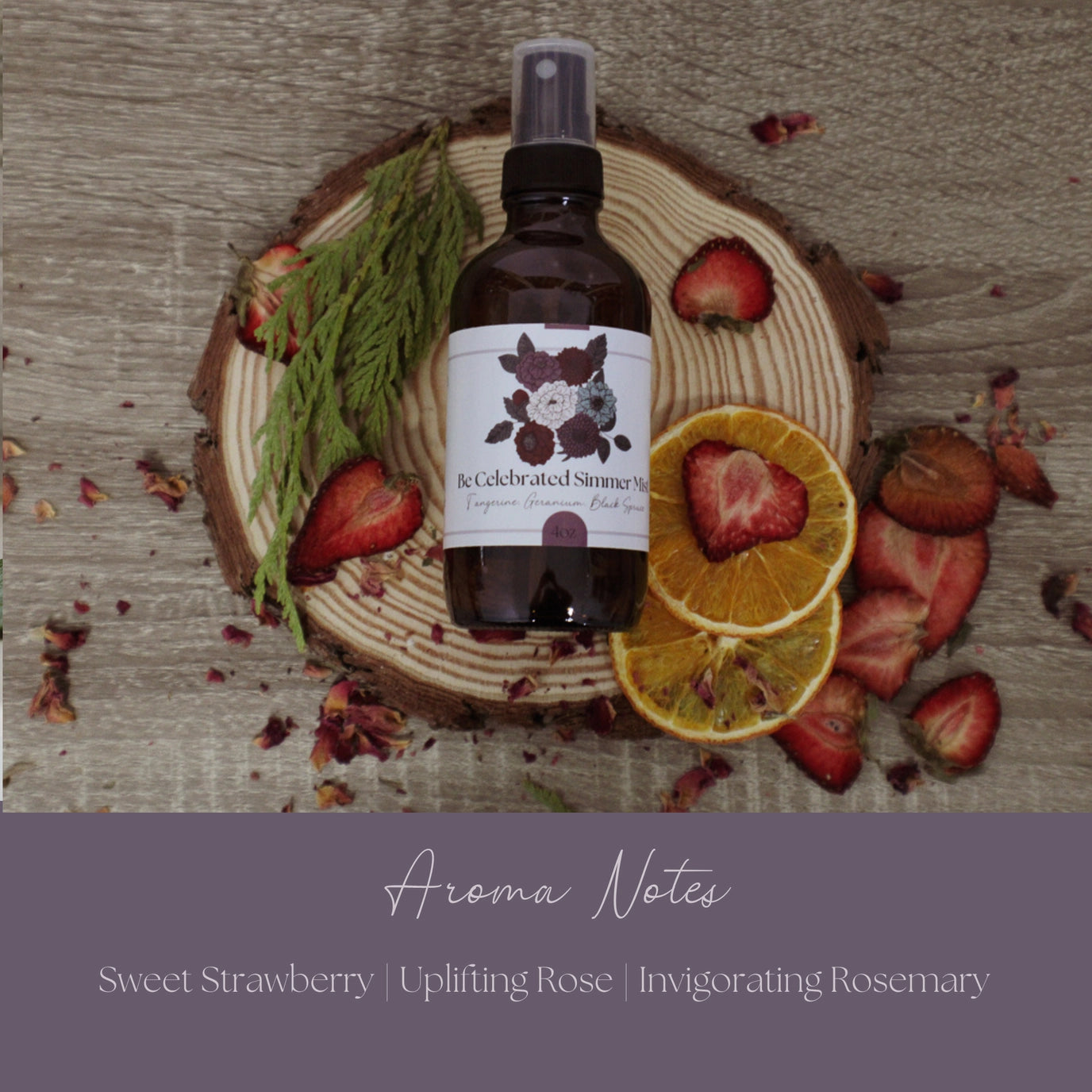 Be Celebrated Simmer Mist | Natural Citrus Floral Room + Linen Spray Room