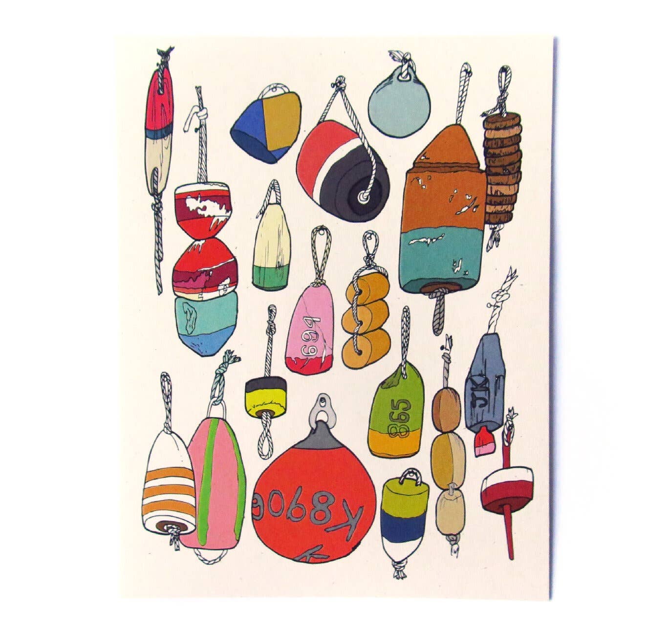 Wild Life Illustration Co - Colorful Bouy Everyday Greeting Card