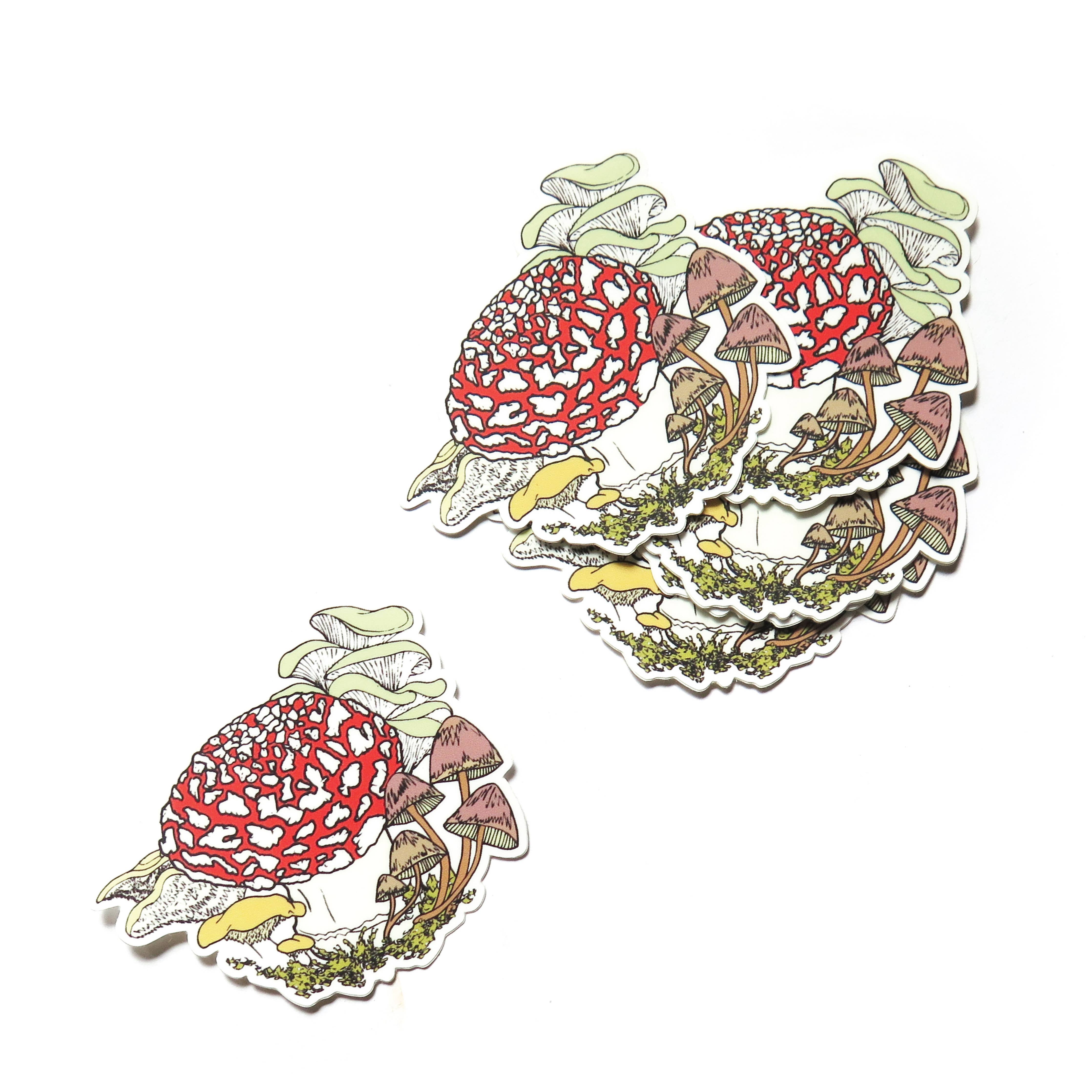 Sticker - Amanita Mushroom Bunch