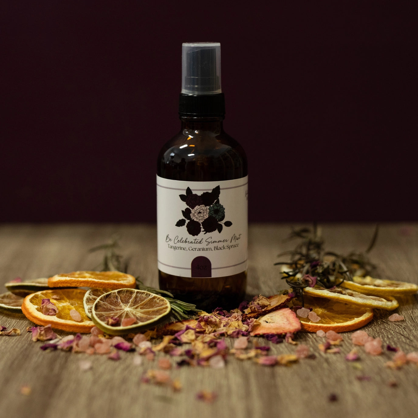Be Celebrated Simmer Mist | Natural Citrus Floral Room + Linen Spray Room