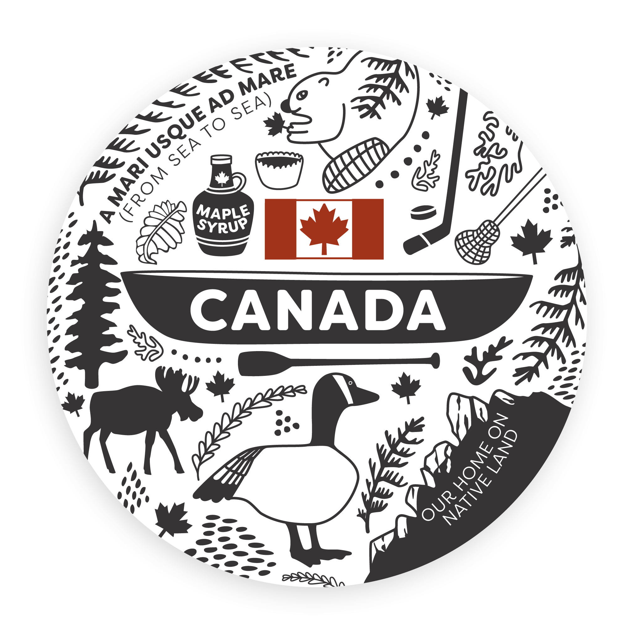 Sticker - Canada Canoe