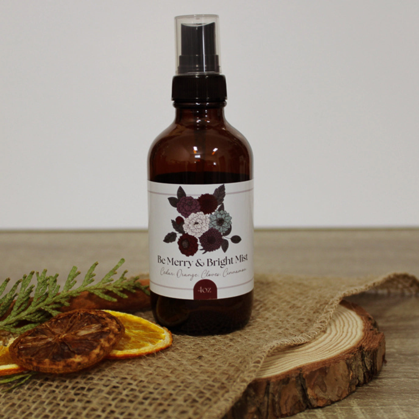 Be Merry Simmer Mist | Natural Holiday Spice Room + Linen Spray
