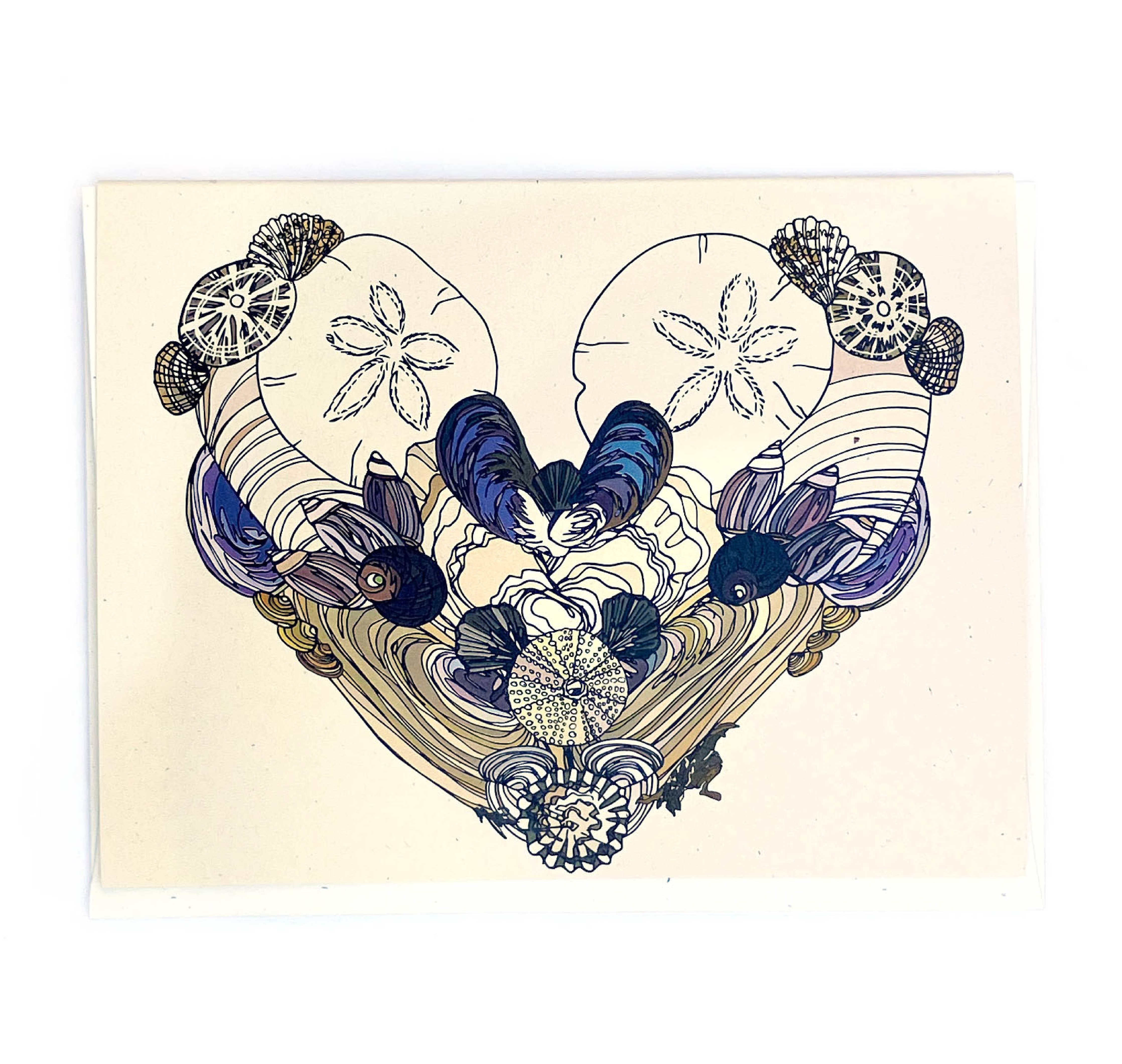 Greeting Card - Heart Shell