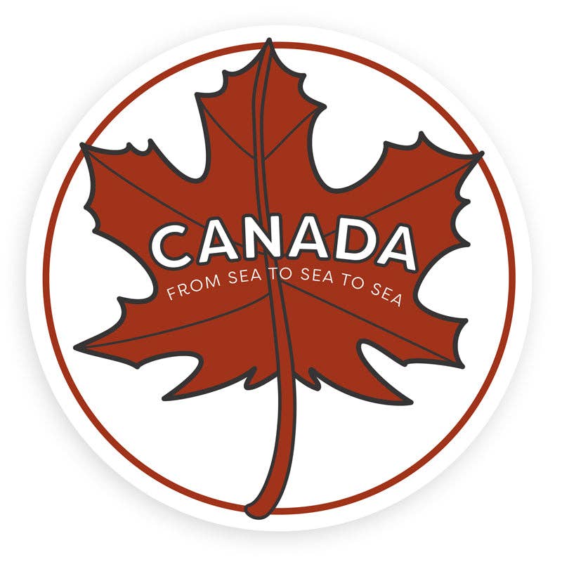 Magnet - Canada Maple Leaf Round