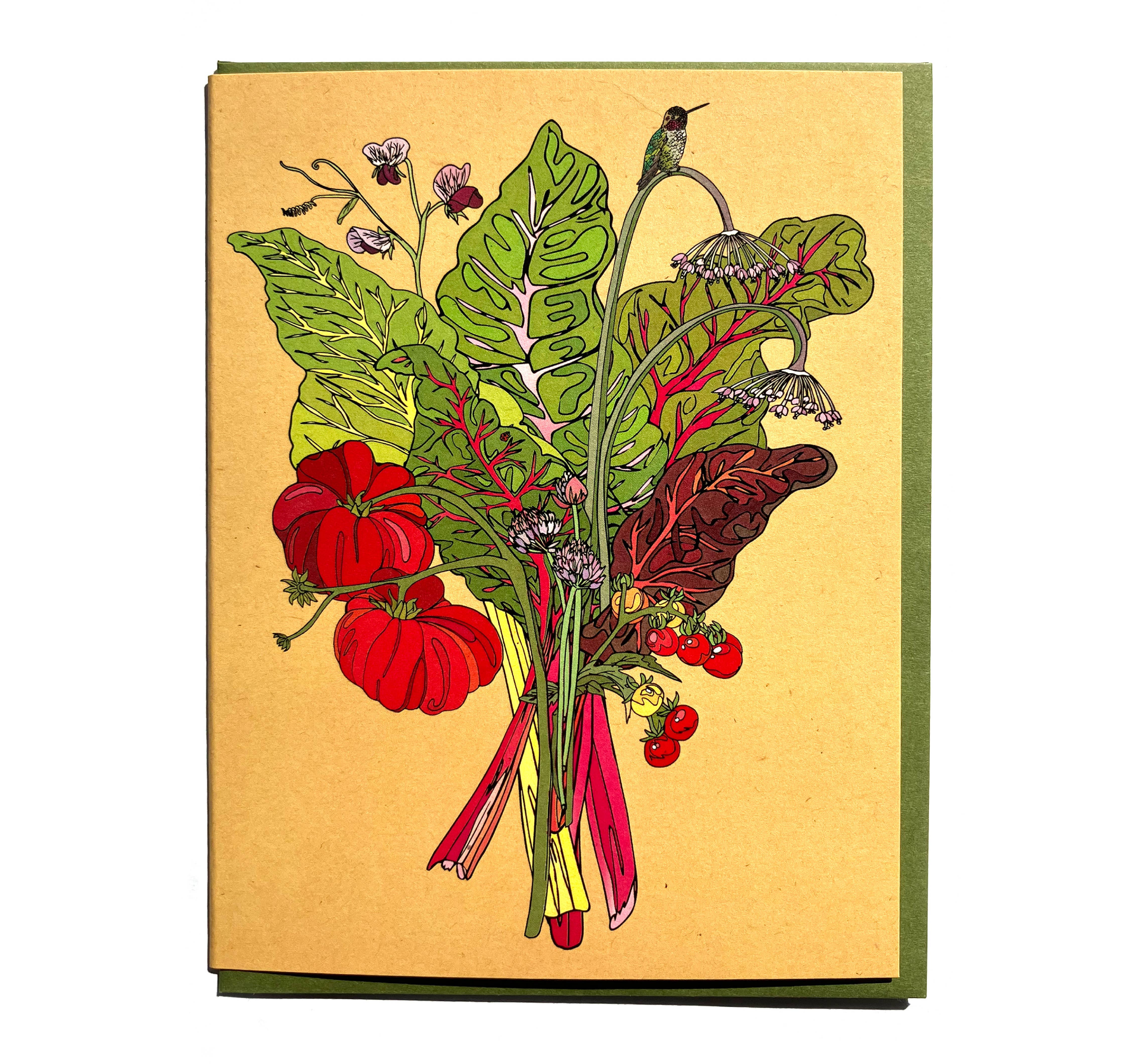 Greeting Card - Summer Veggie Bouquet