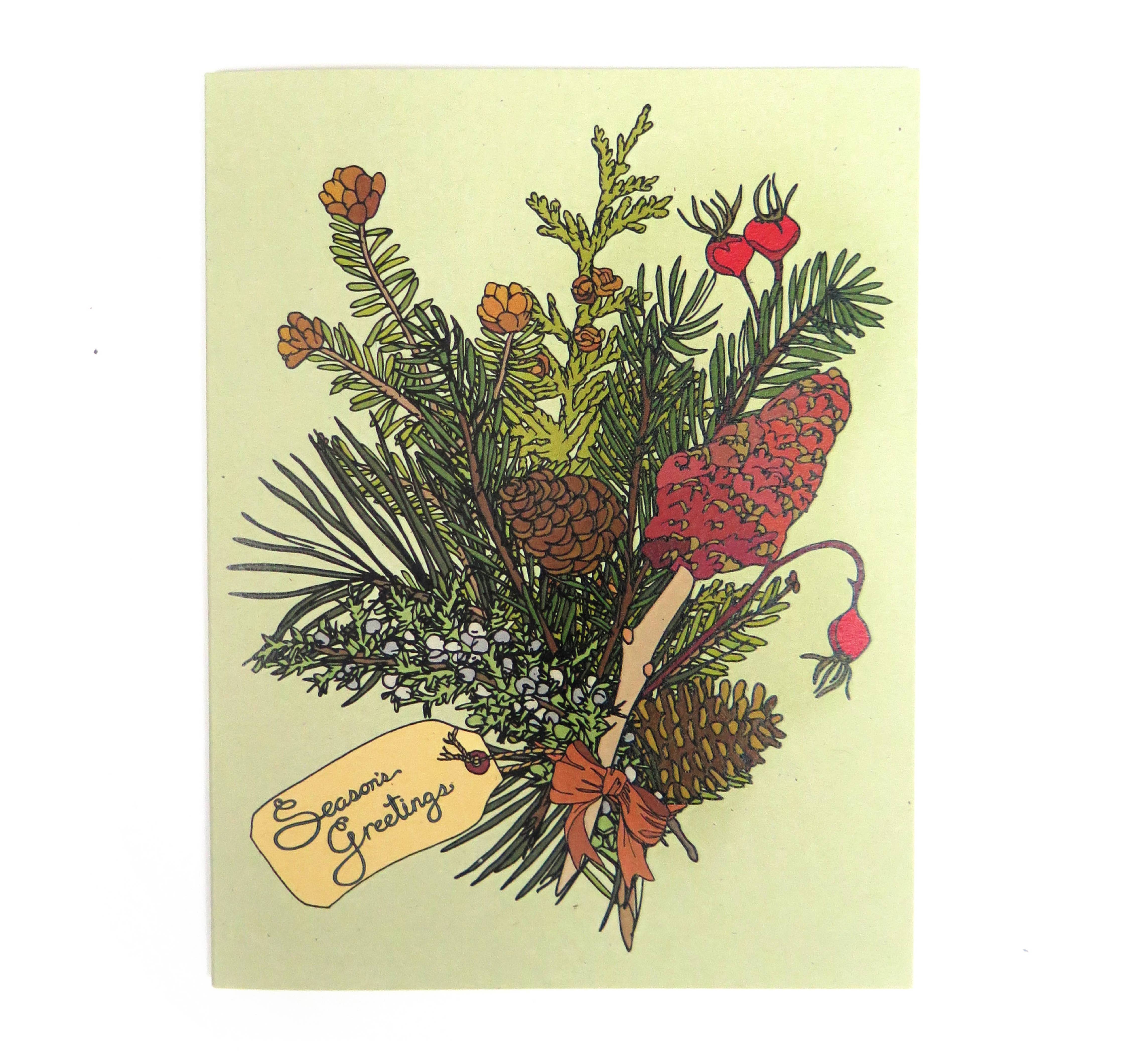 Wild Life Illustration Co - Winter Evergreen Card