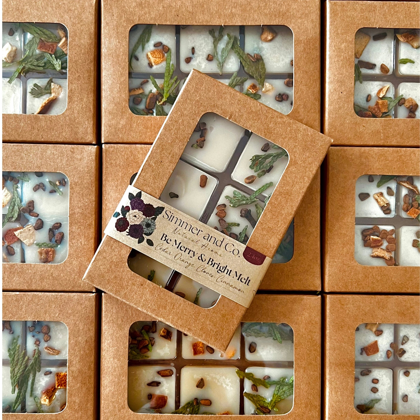 Be Merry & Bright Simmer Melt | Natural Holiday Spice Wax Cubes