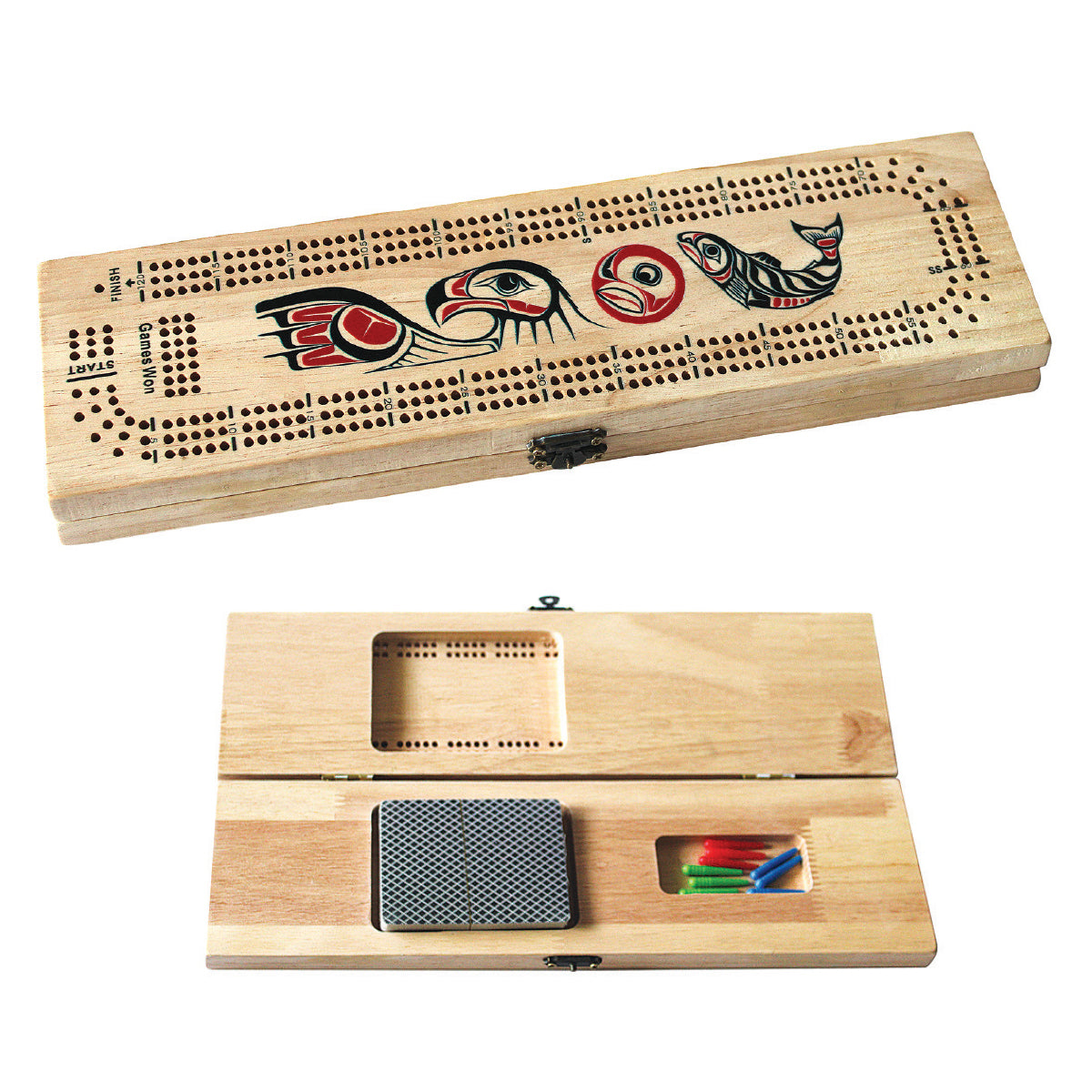 3-Track Cribbage Board