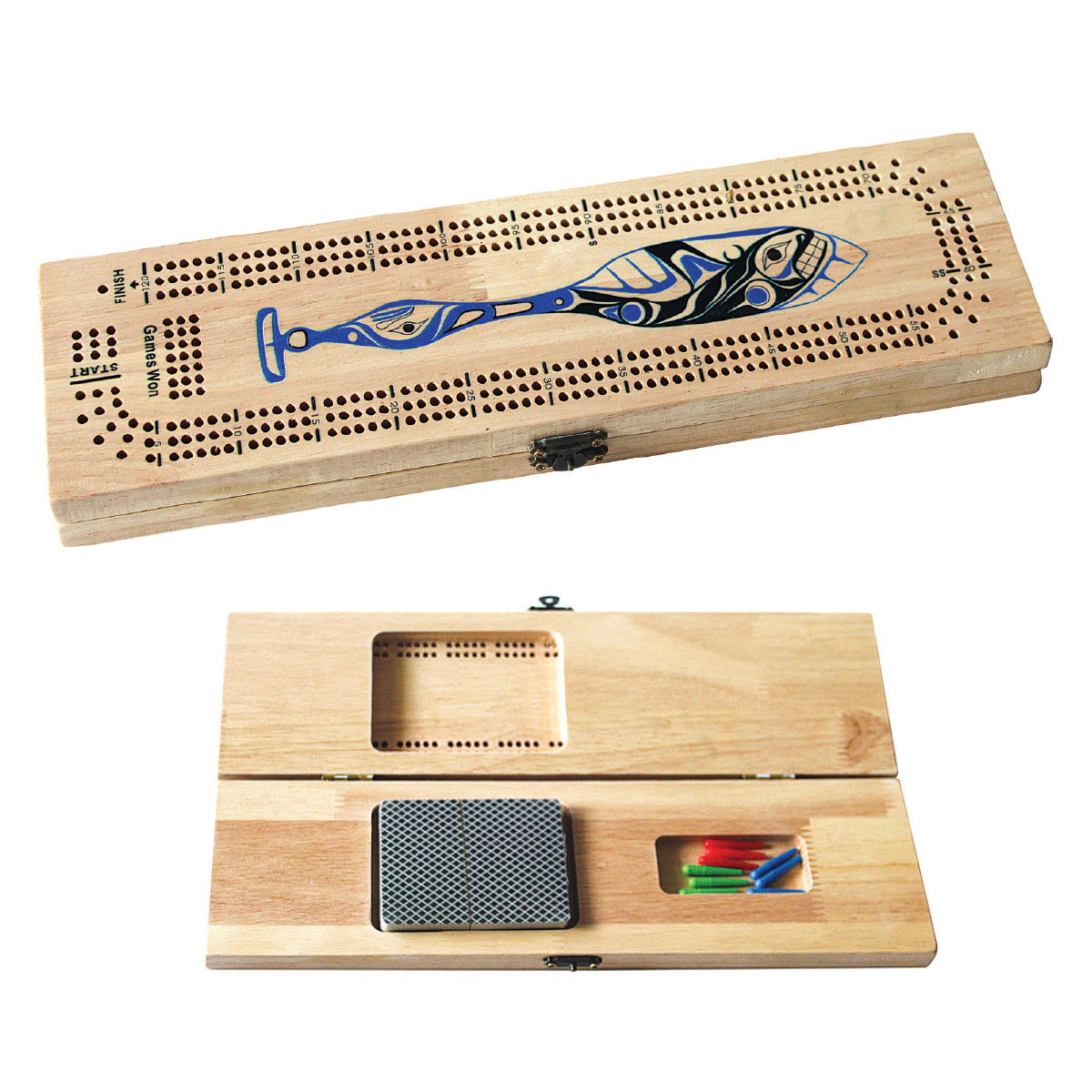 3-Track Cribbage Board