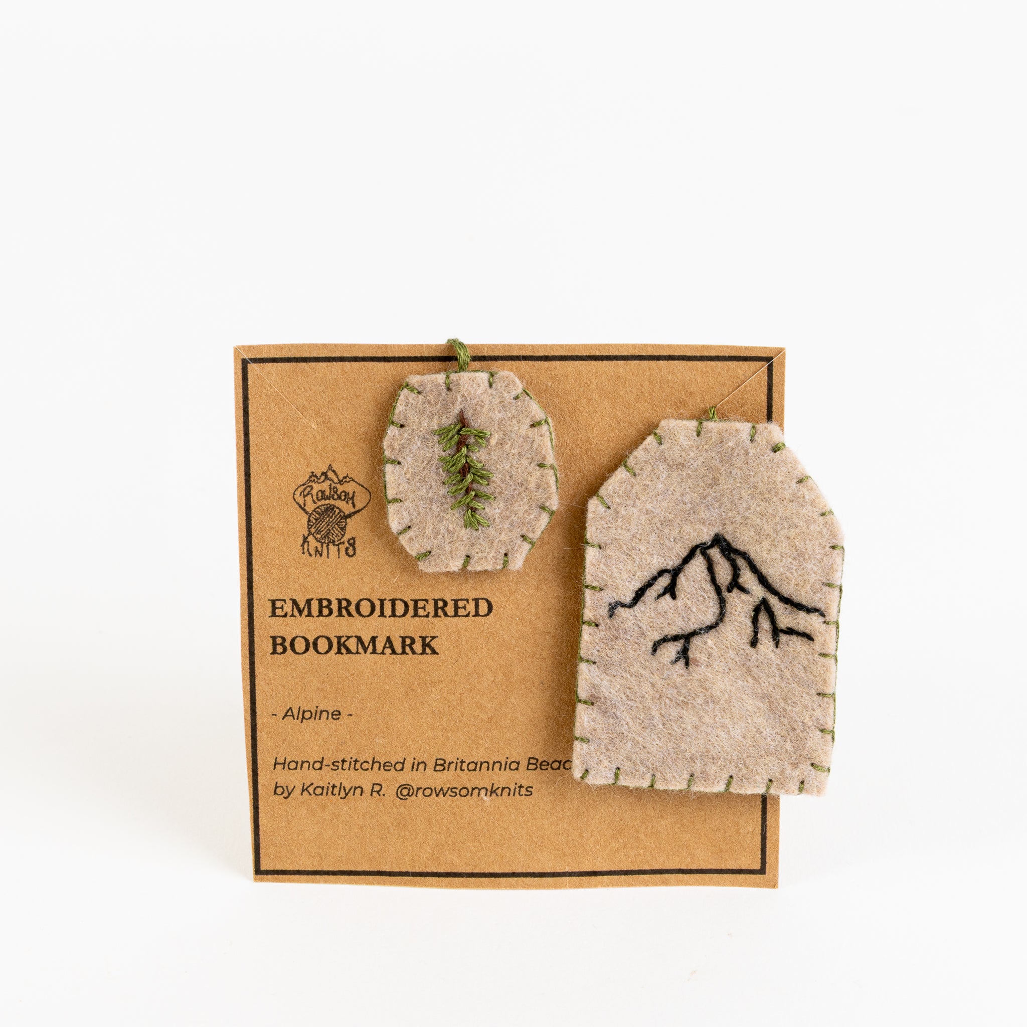 Tea Bag Embroidered Bookmark