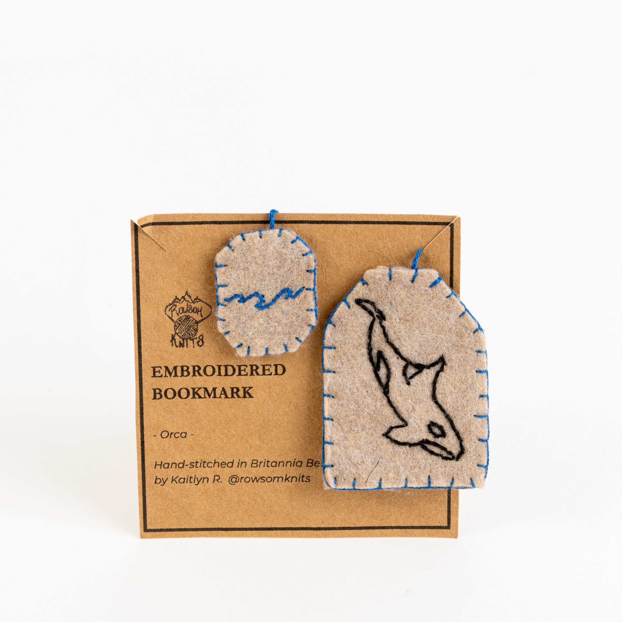 Tea Bag Embroidered Bookmark