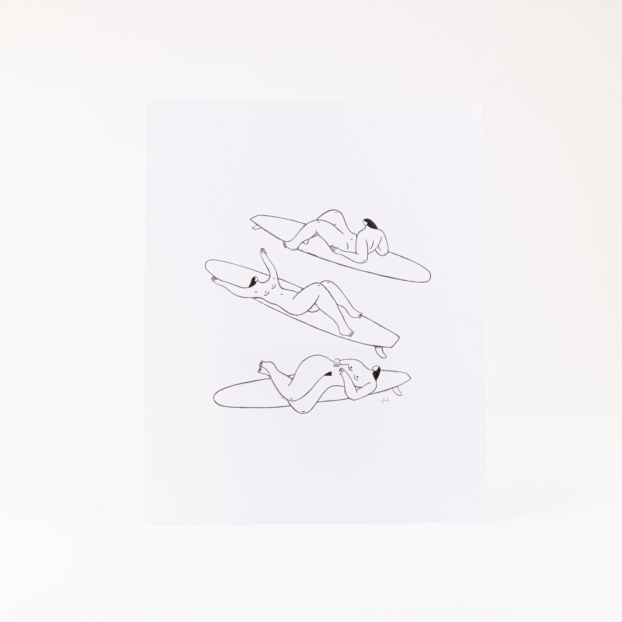 Art Print - Three Lazy Girls