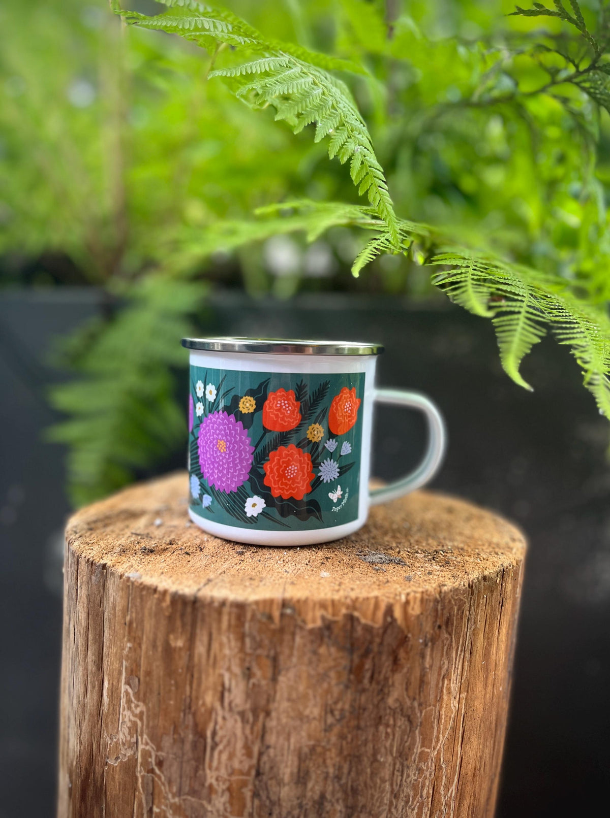 Camp Mug - Green Floral