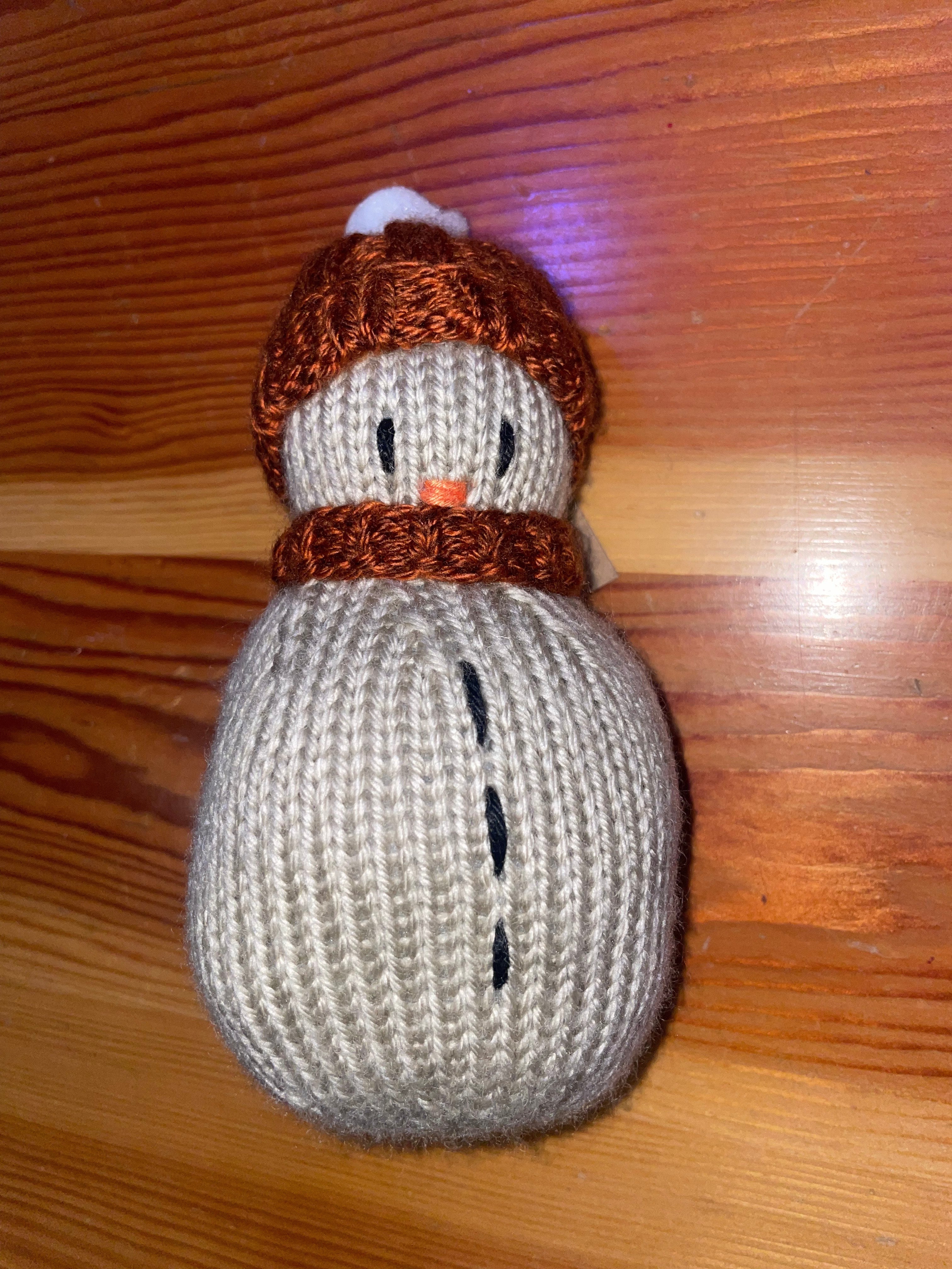 Hand Knitted Snowman