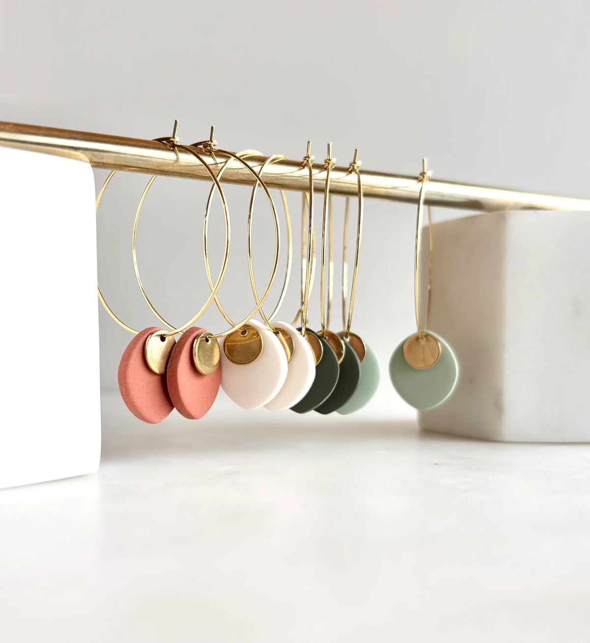 ODILLIA - Drop-style hoop earrings