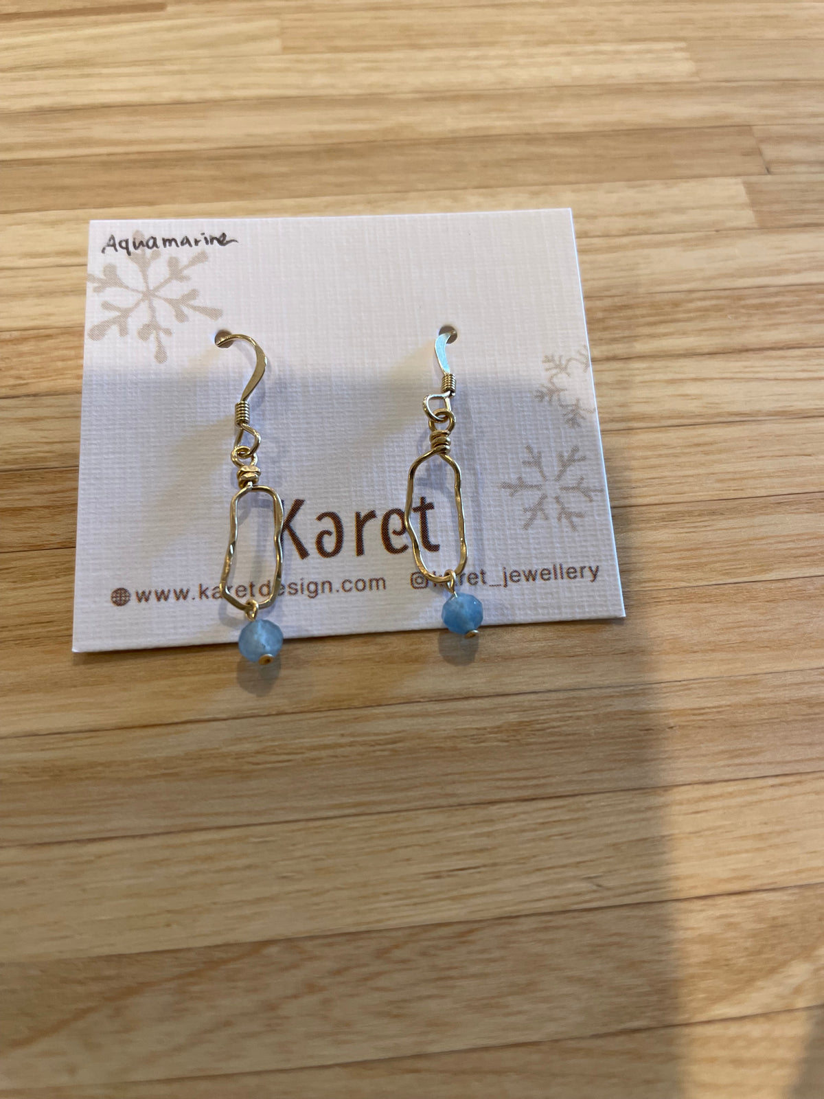 Earrings - Organic Hoop Gem