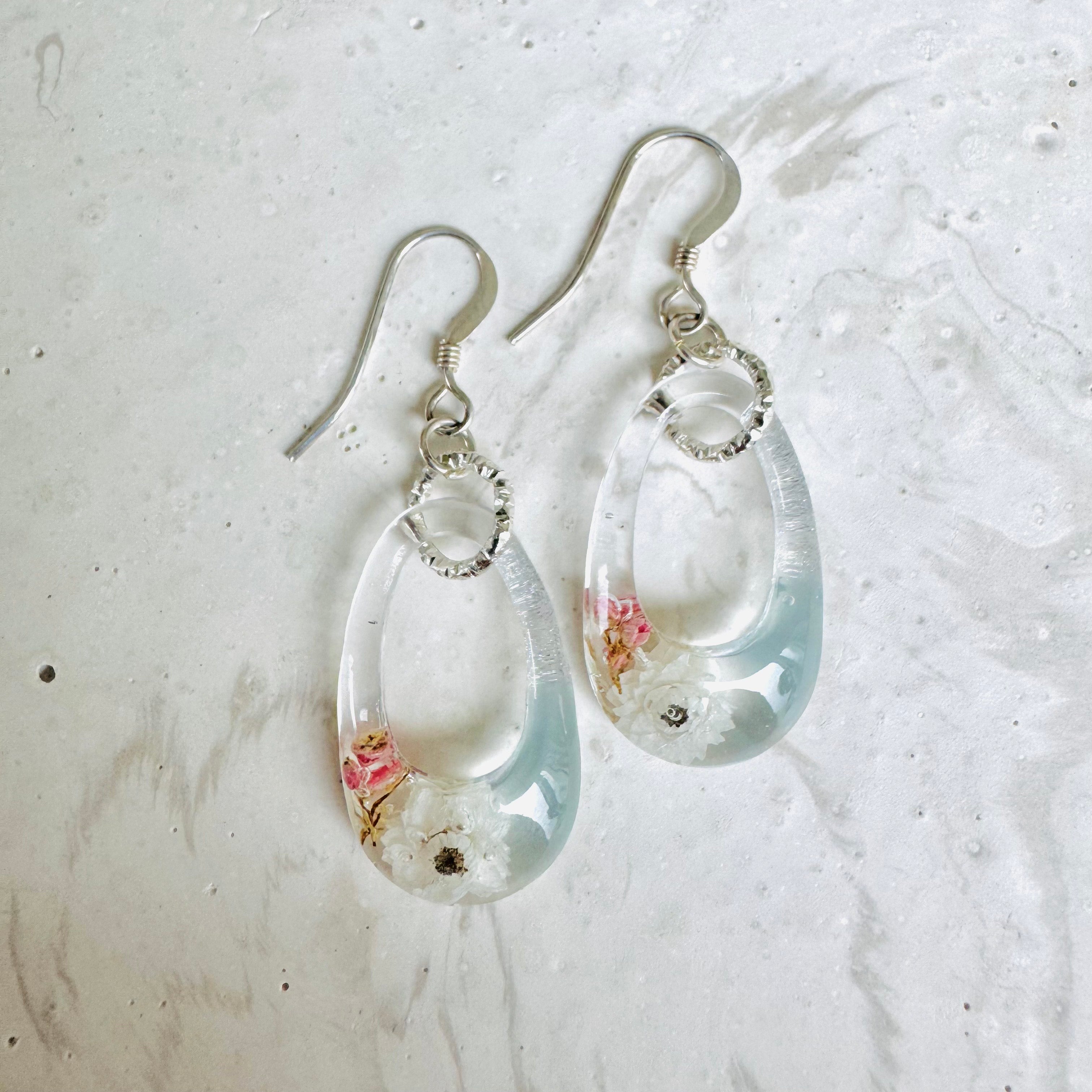 Earrings - Long Flower "Baby Breath"