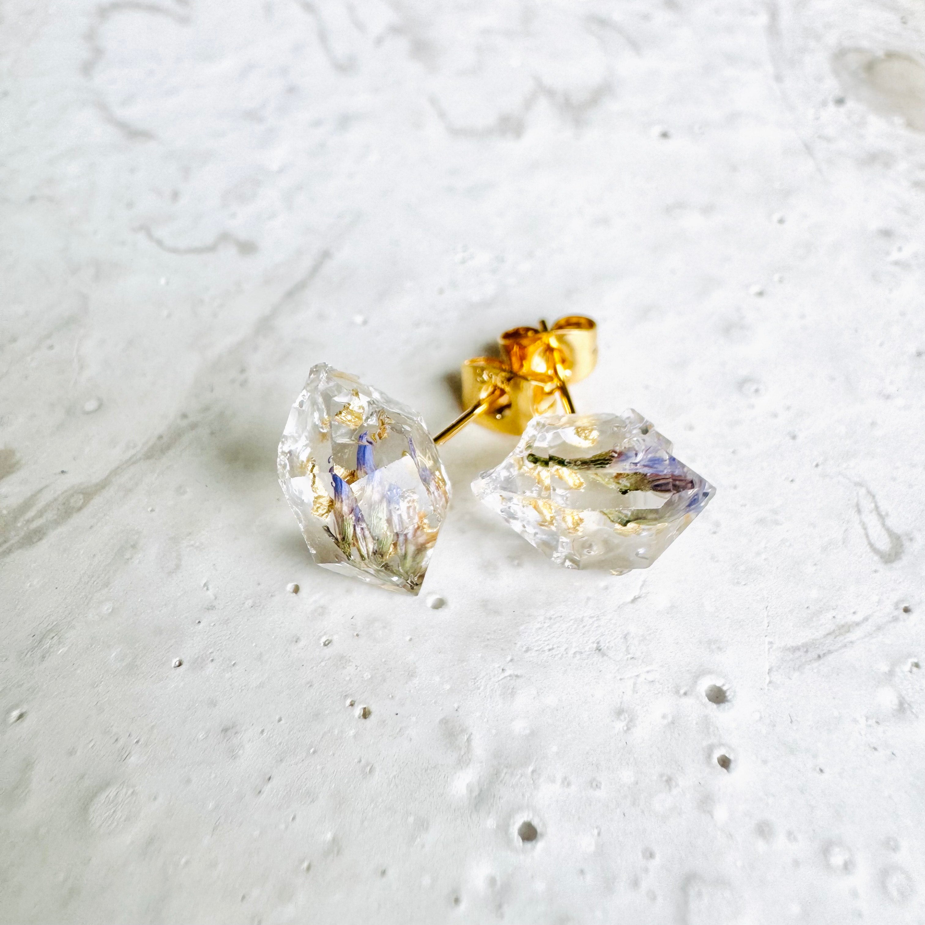 Earrings - Flower Crystal Studs