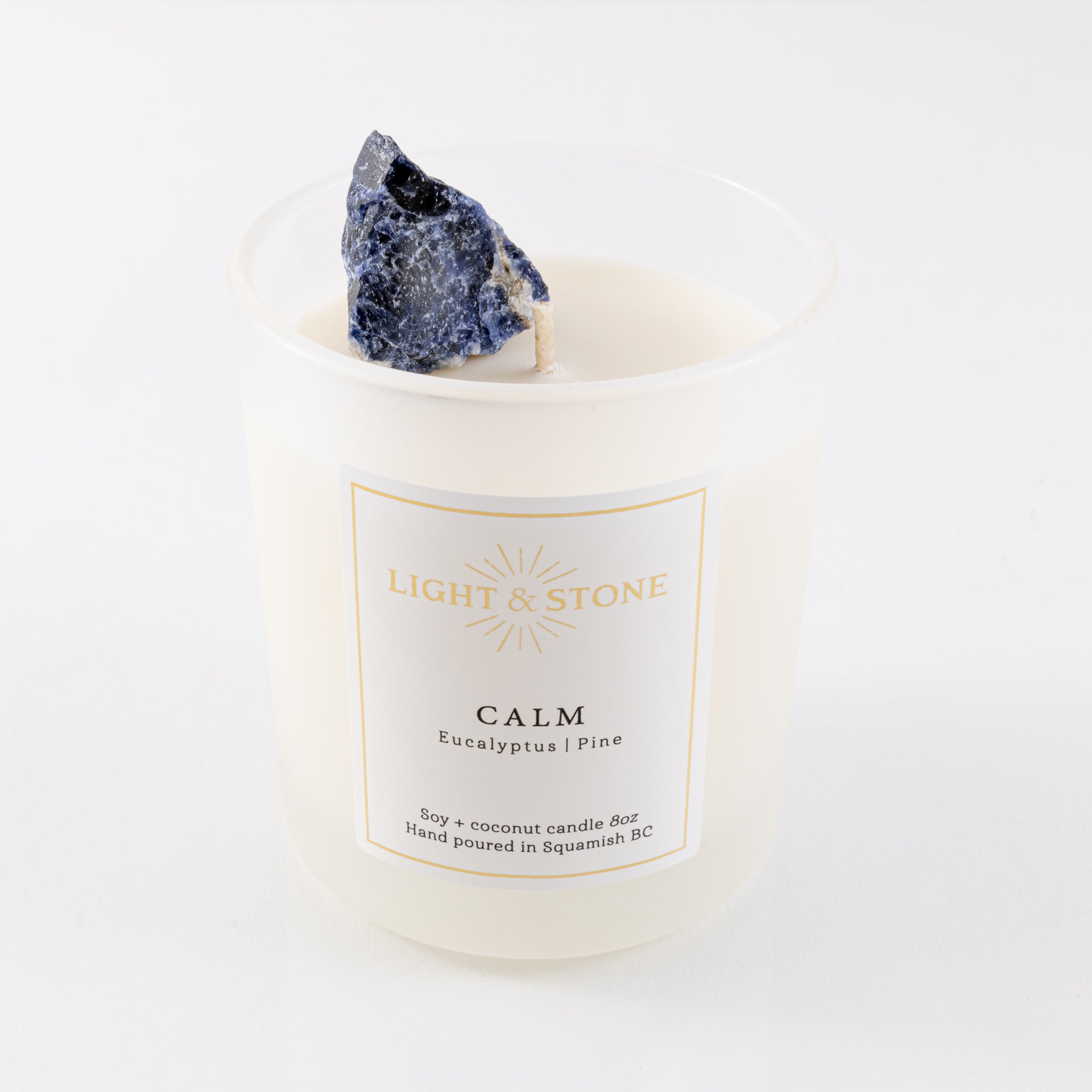 Light and Stone - Candle: CALM - Eucalyptus | Pine with Sodalite