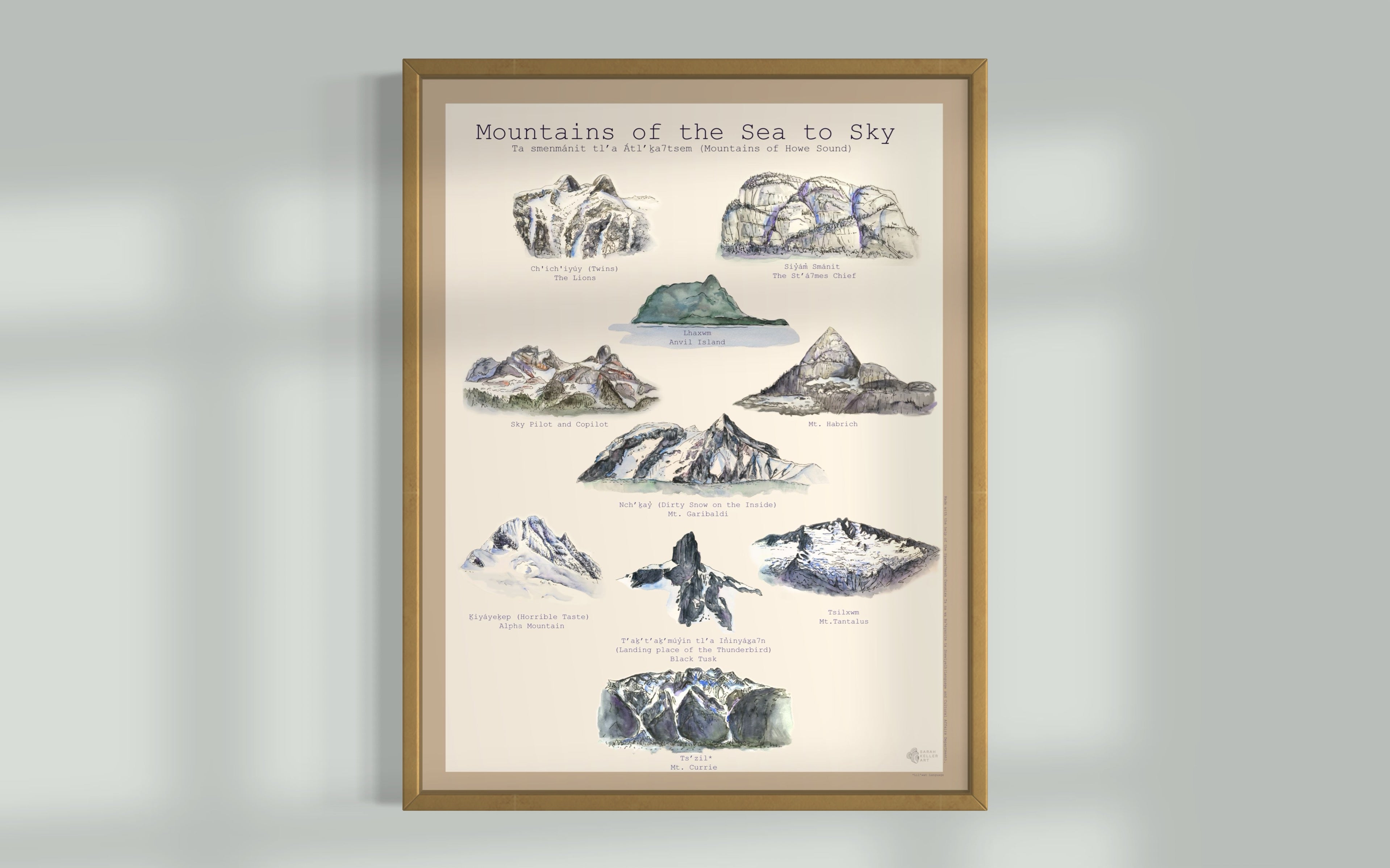 Art Print - Mountains of the Sea to Sky