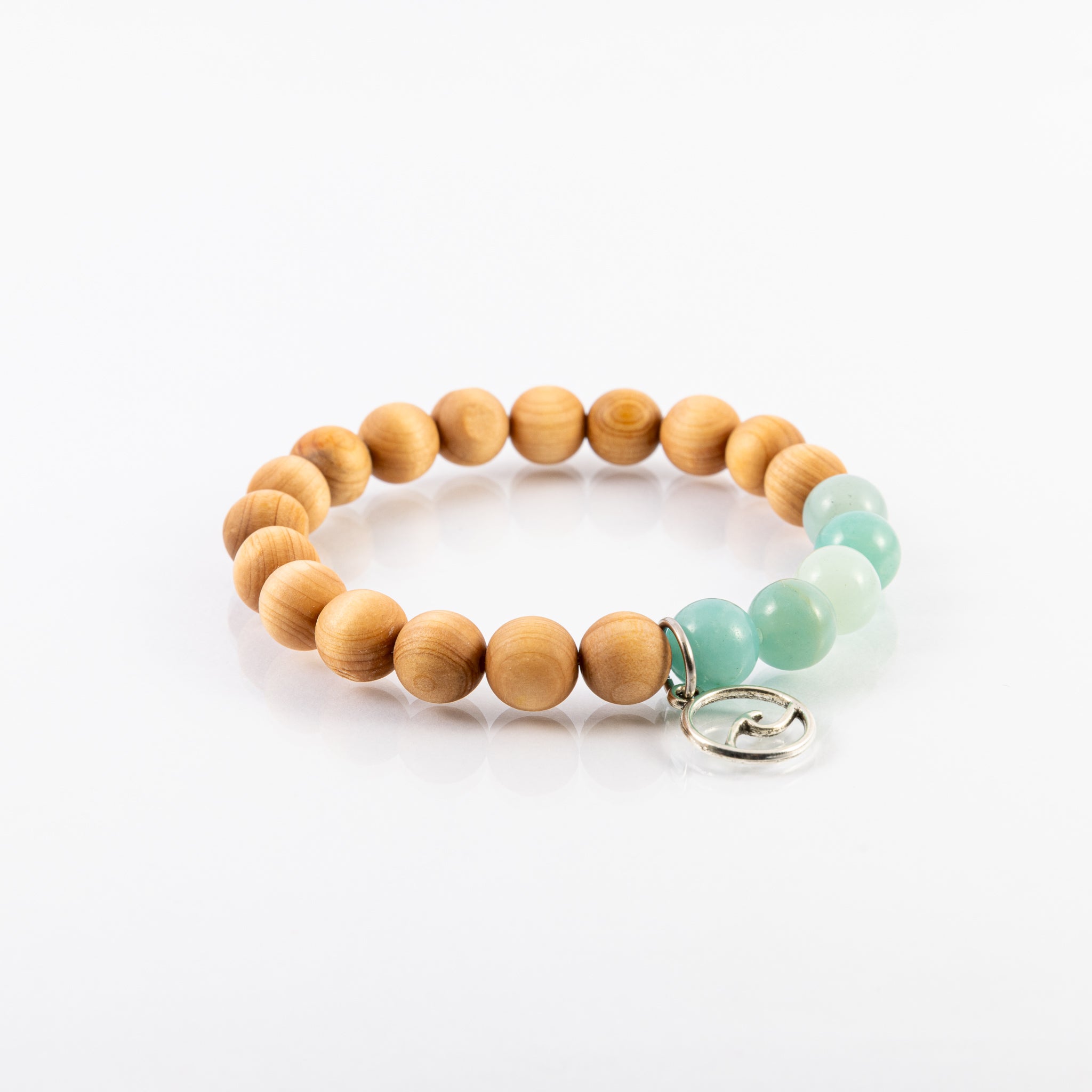 Salt and Moon - West Coast Wild Collection Calms Seas - Amazonite & Cedarwood Stacking Bracelet